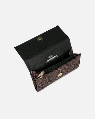 Becksöndergaard Geldbörse Snake Kantay Geldbeutel für Damen - Portemonnaie mit Schlangenoptik, in Braun aus Kunstleder 19x13x3 cm