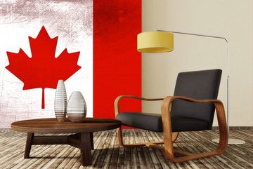 WandbilderXXL Fototapete Kanada, glatt, Länderflaggen, Vliestapete, hochwertiger Digitaldruck, in verschiedenen Größen