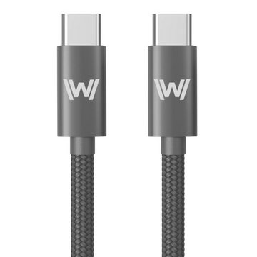 Widmann-Shop USB Typ C Ladekabel Kabel für Samsung iPhone 15 1,5m Nylon Schwarz Smartphone-Kabel, USB TYP C, USB TYP C (150 cm), Schnellladekabel, universal Ladekabel, Ladekabel für Samsung
