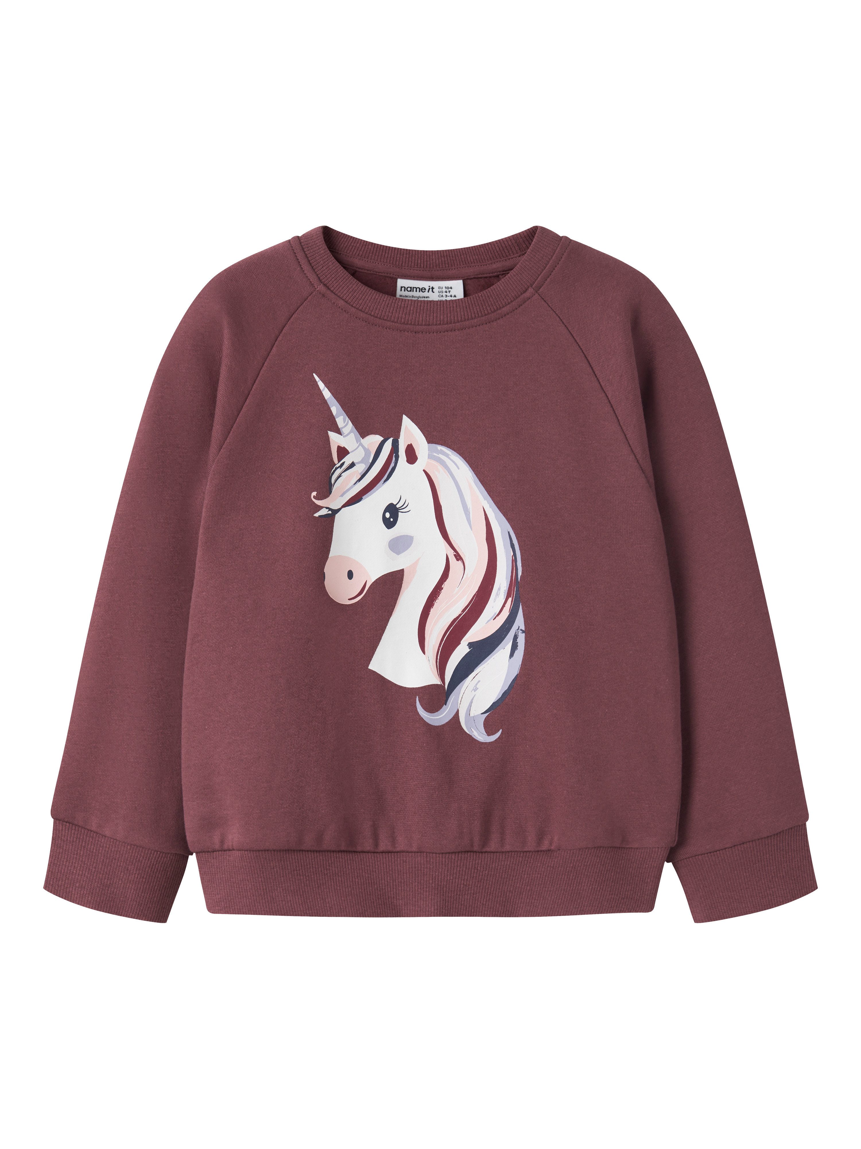 Name It Sweatshirt NMFVENUS LS NREG SWEAT BRU Baumwolle, regular fit
