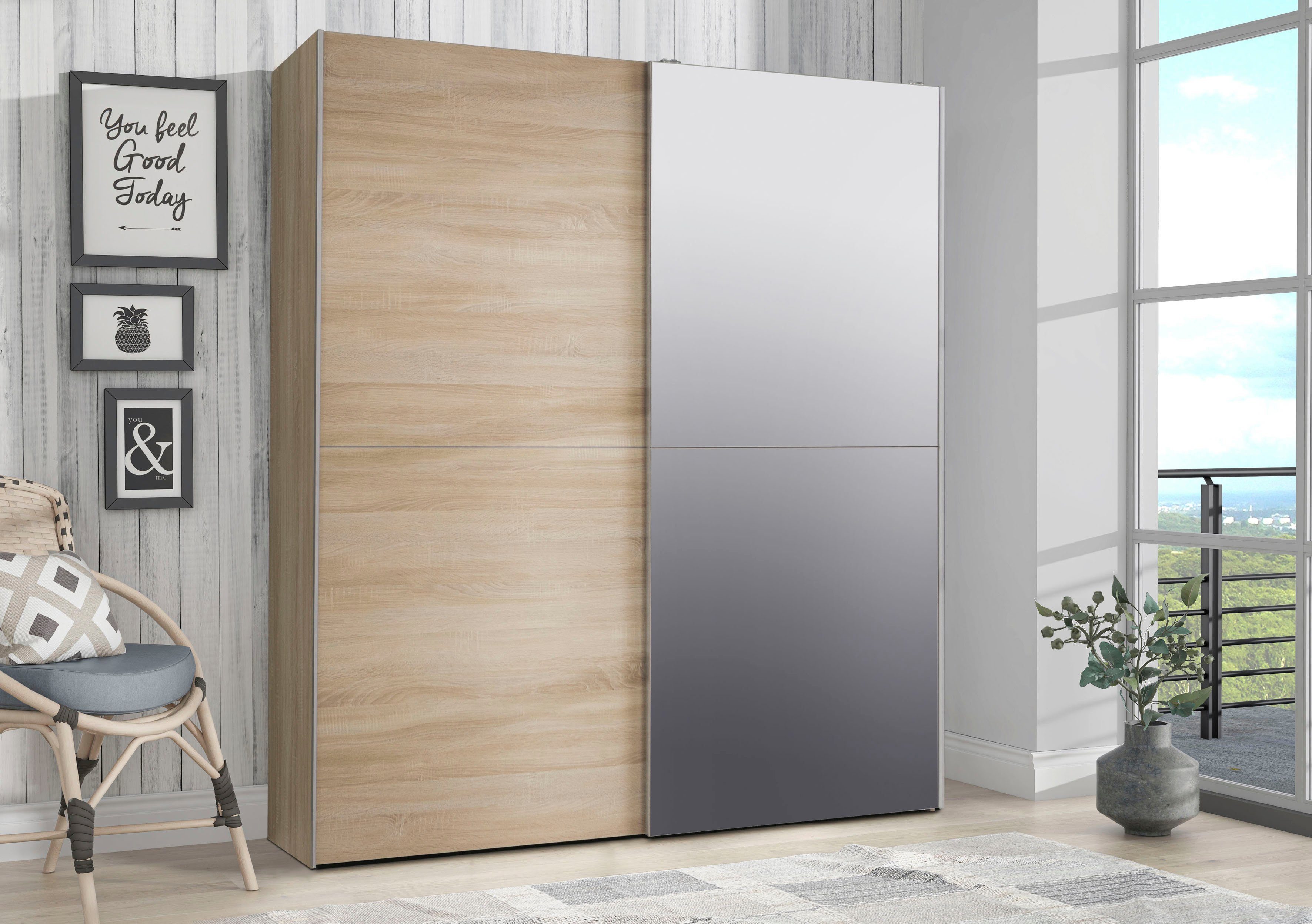 Schwebetürenschrank "White Kiss", OTTOs Choice, Made in Europe, ideal für kleine Räume