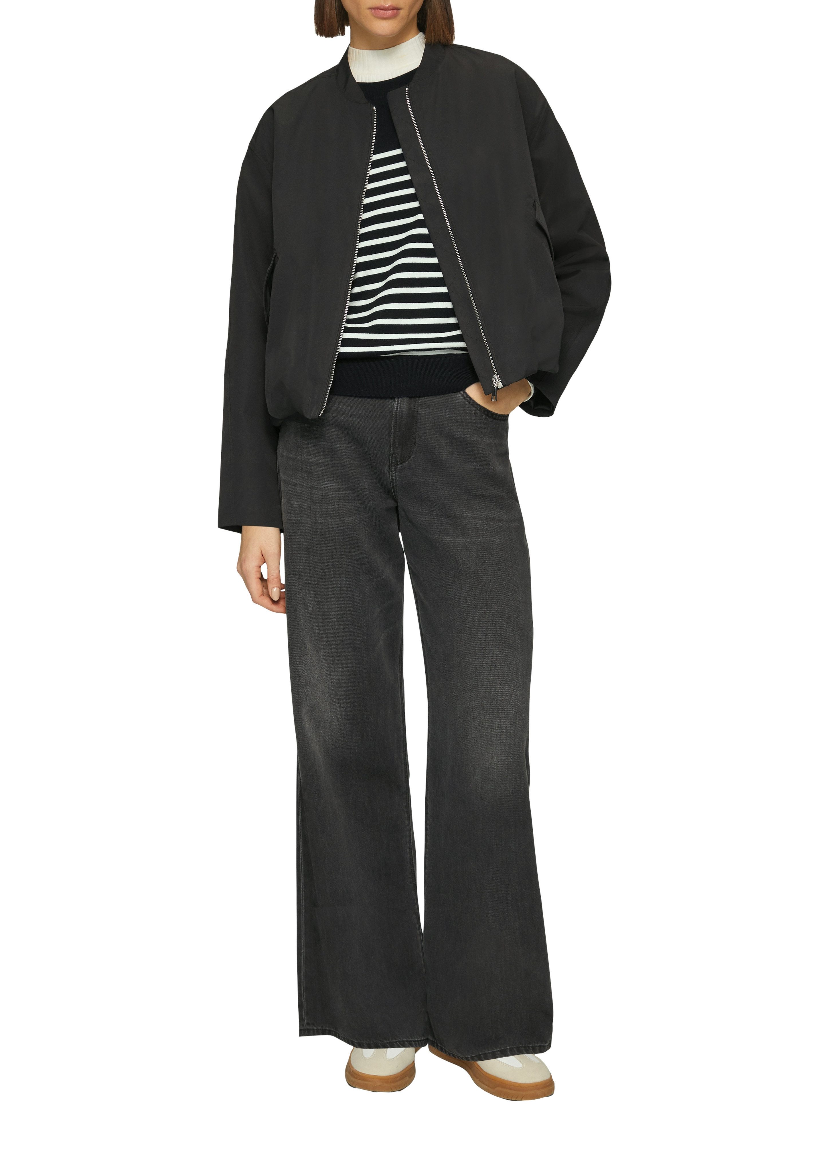 s.Oliver Rundhalspullover mit Streifenmuster günstig online kaufen