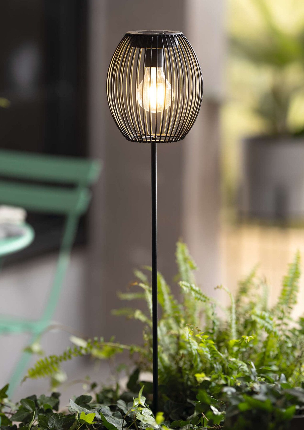 Dekoleidenschaft Gartenstecker "Atmosfera" Solar LED Gartenlaterne, günstig online kaufen