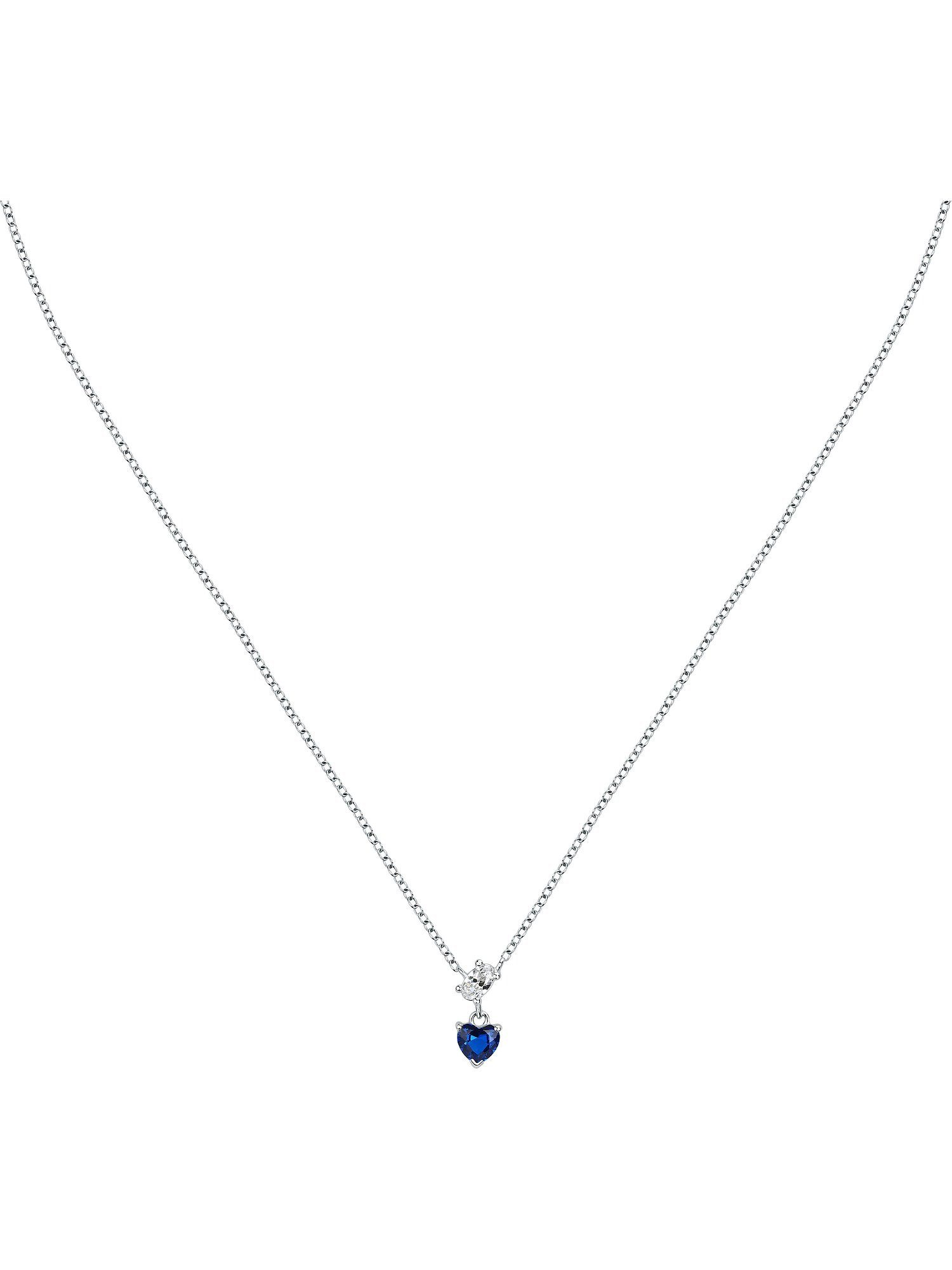 Silberkette FAVS Damen-Kette 925er Silber 1 Zirkonia Herz