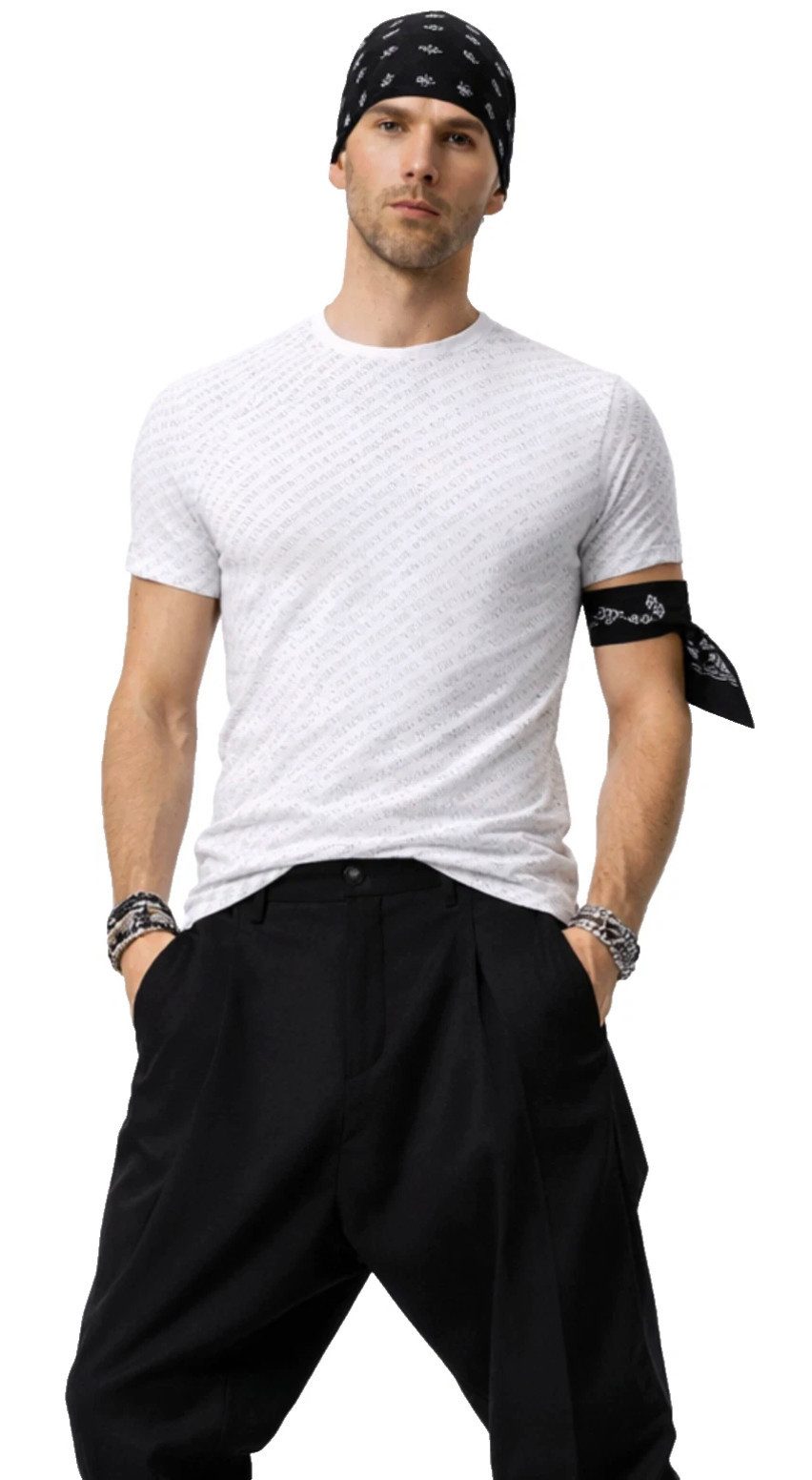 PHILIPP PLEIN T-Shirt Herren Multi Logo Slim fit Skull Tee mit Doppelnadels günstig online kaufen