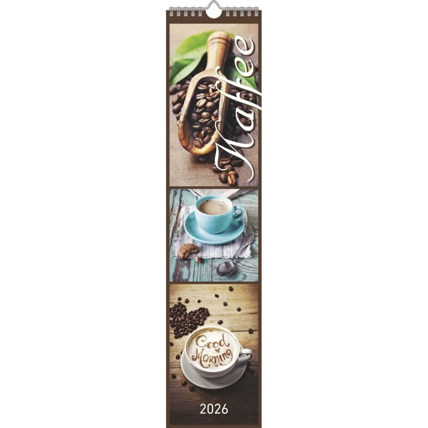 Alpha Edition Wandkalender Alpha Edition - Küchenplaner Kaffee 2026 - Streifenkalender...