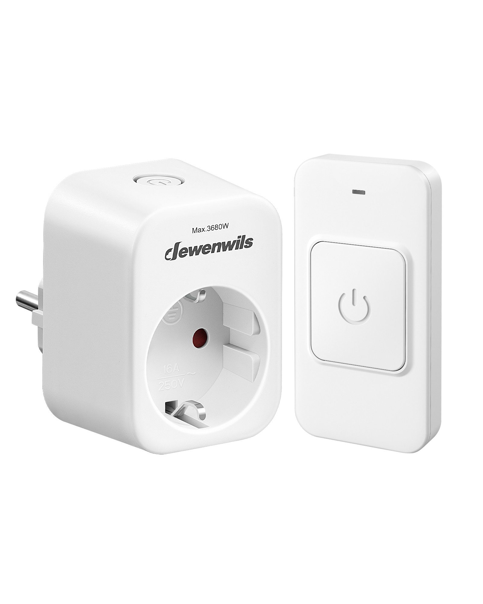 DEWENWILS Funksteckdose mit Fernbedienung, max. 3680 W, 1-St., 30 m Reichweite