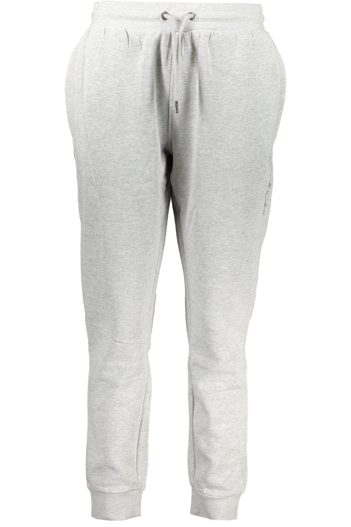 Cavalli Class 5-Pocket-Hose Graue Damen-Sporthose mit Stickerei und elastischem Bund