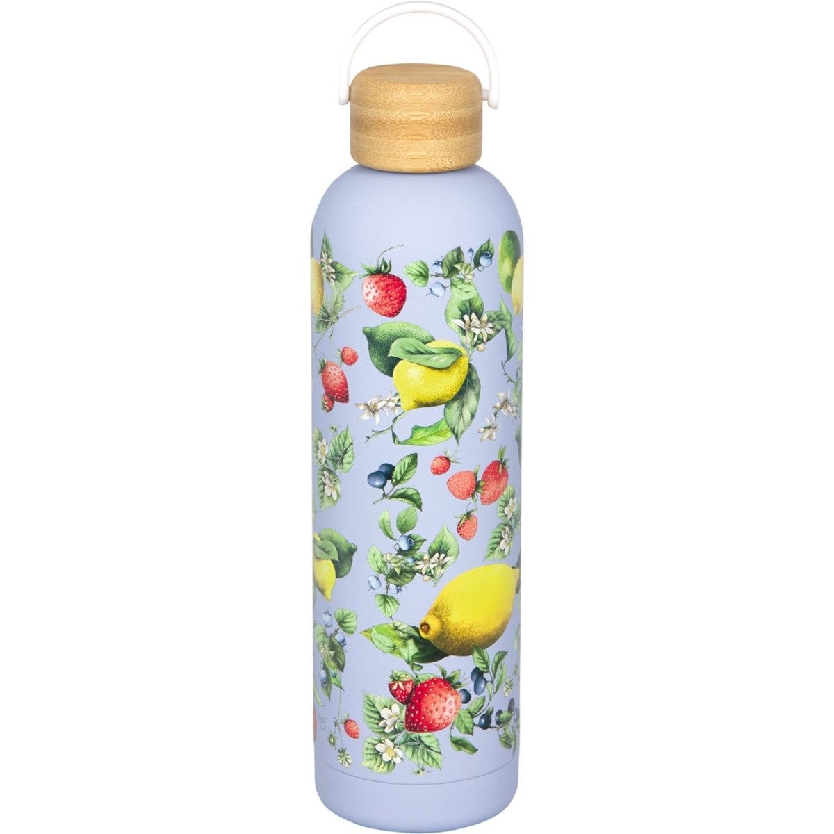 COPPENRATH DIE SPIEGELBURG Isolierflasche Trinkflasche Edelstahl 1 l floral, Bambusdeckel, Thermoflasche