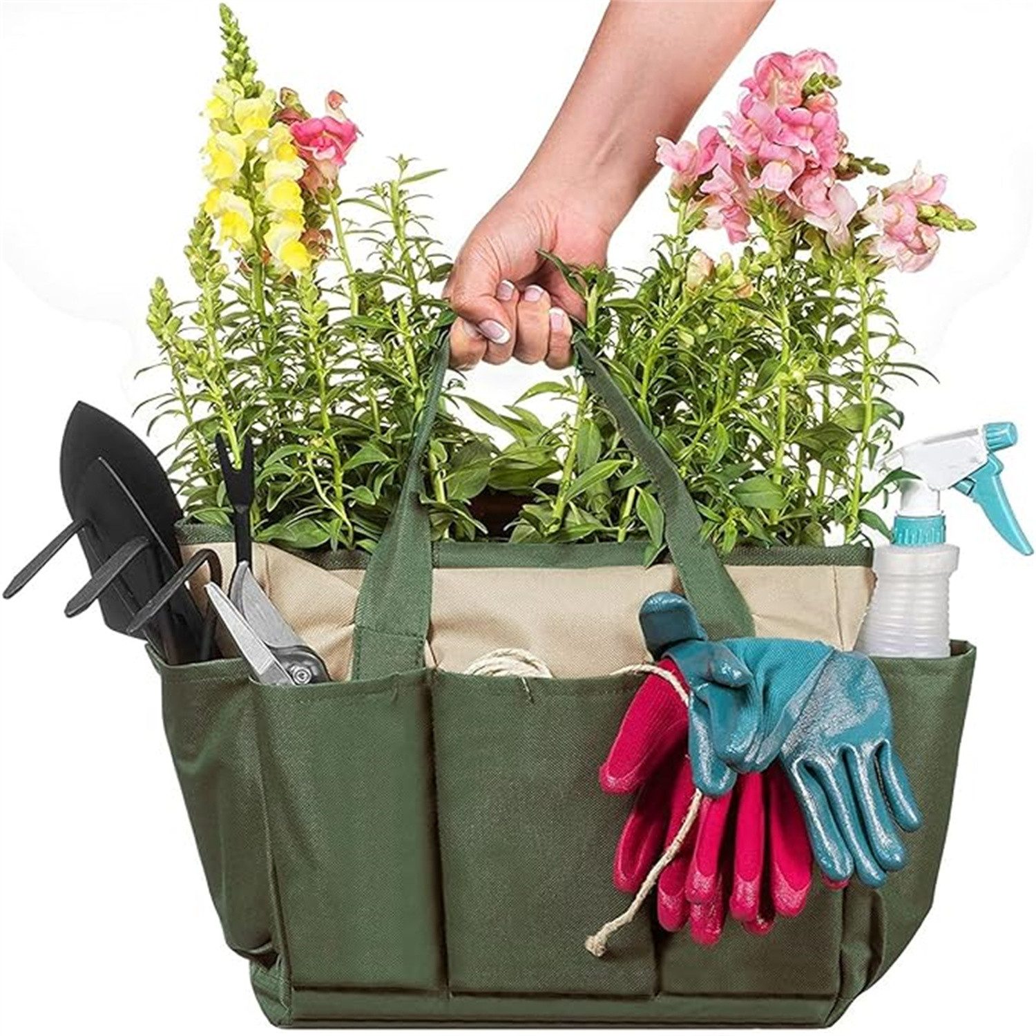 autolock Werkzeugtasche Garten-Werkzeugtasche, Garten Tote Bag mit 8 Taschen