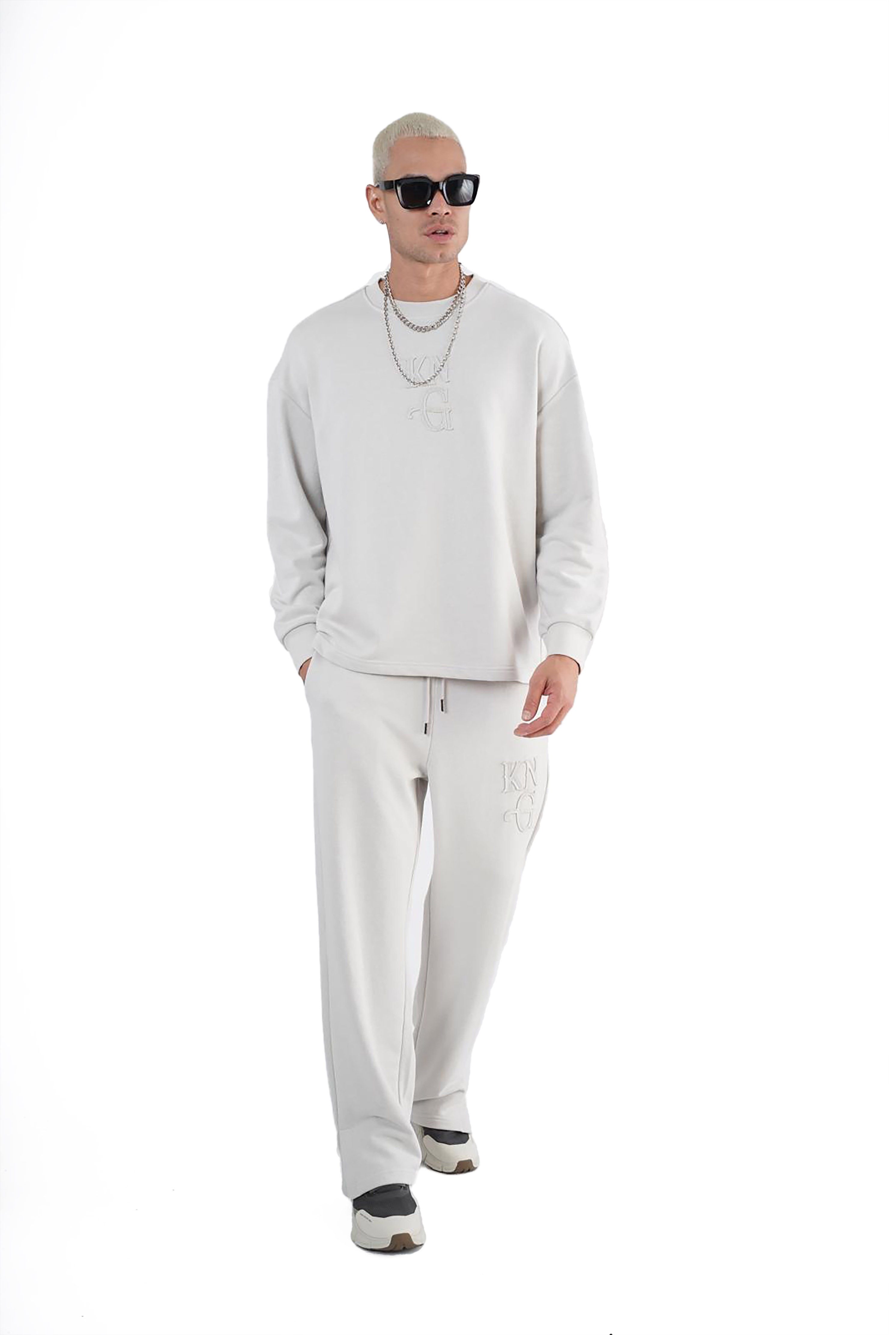 Denim Distriqt Freizeitanzug Freizeitanzug im Baggy Look mit Stickerei Lich günstig online kaufen