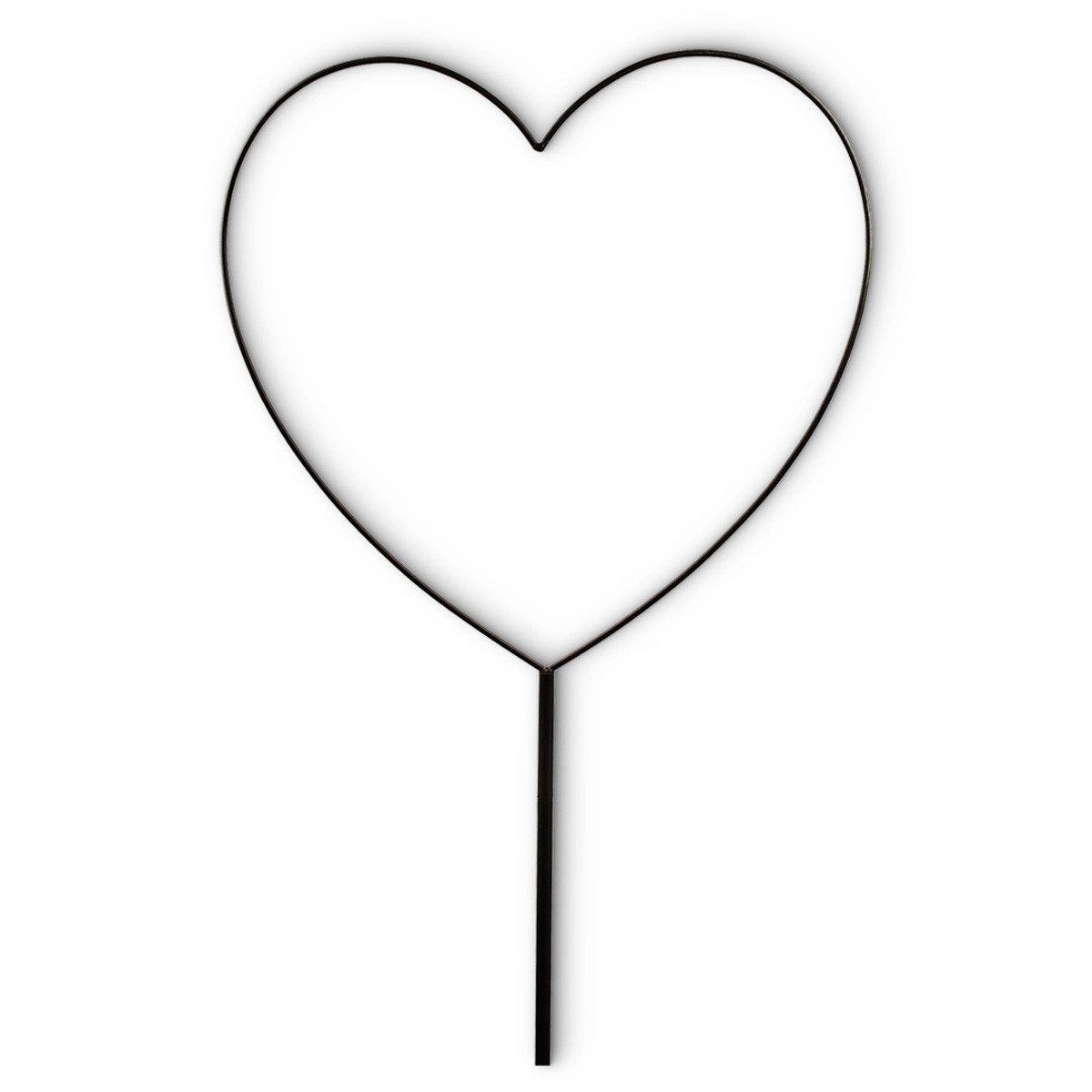 matches21 HOME & HOBBY Dekofigur Großes Metall-Herz mit Stiel 50 cm schwarz Herz-Deko Garten-Stecker (1 St), Blumen-Stecker mit Herz-Form Metall-Ring als Garten-Deko zum Stecken