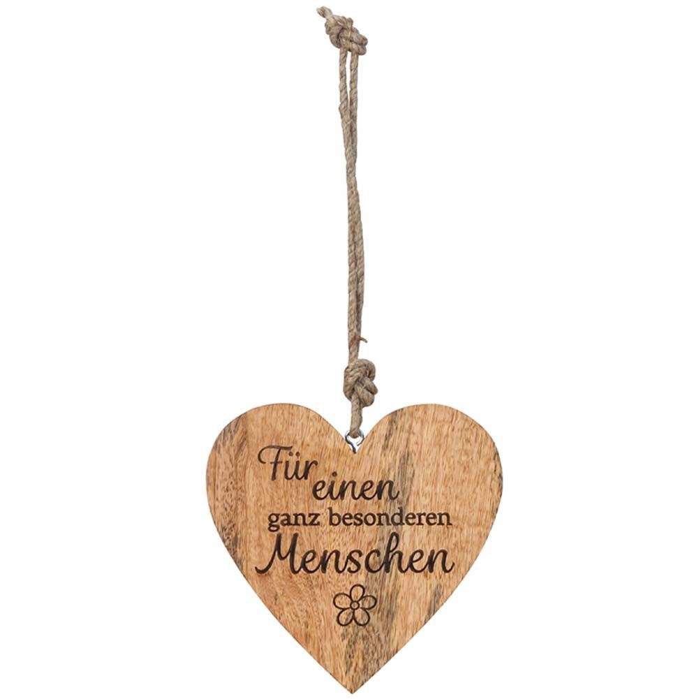 Mel-O-Design Dekohänger Dekoherz aus Holz (Holz Herz zum aufhängen, kleines Geschenk Geburtstag, Muttertag), mit liebevollen Sprüchen
