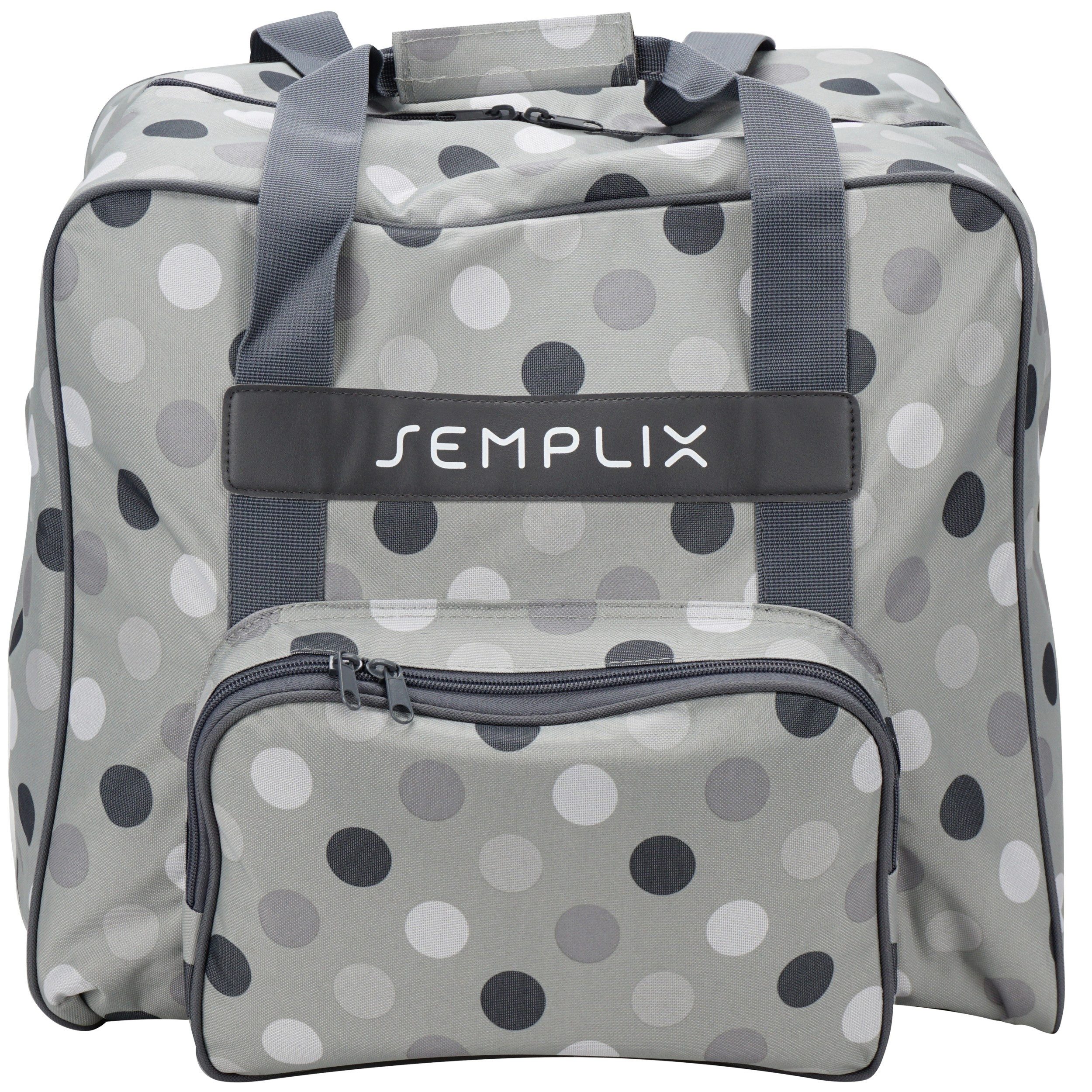 Semplix Nähmaschinentasche Overlock-/Coverlock Maschinentasche Polka Dots