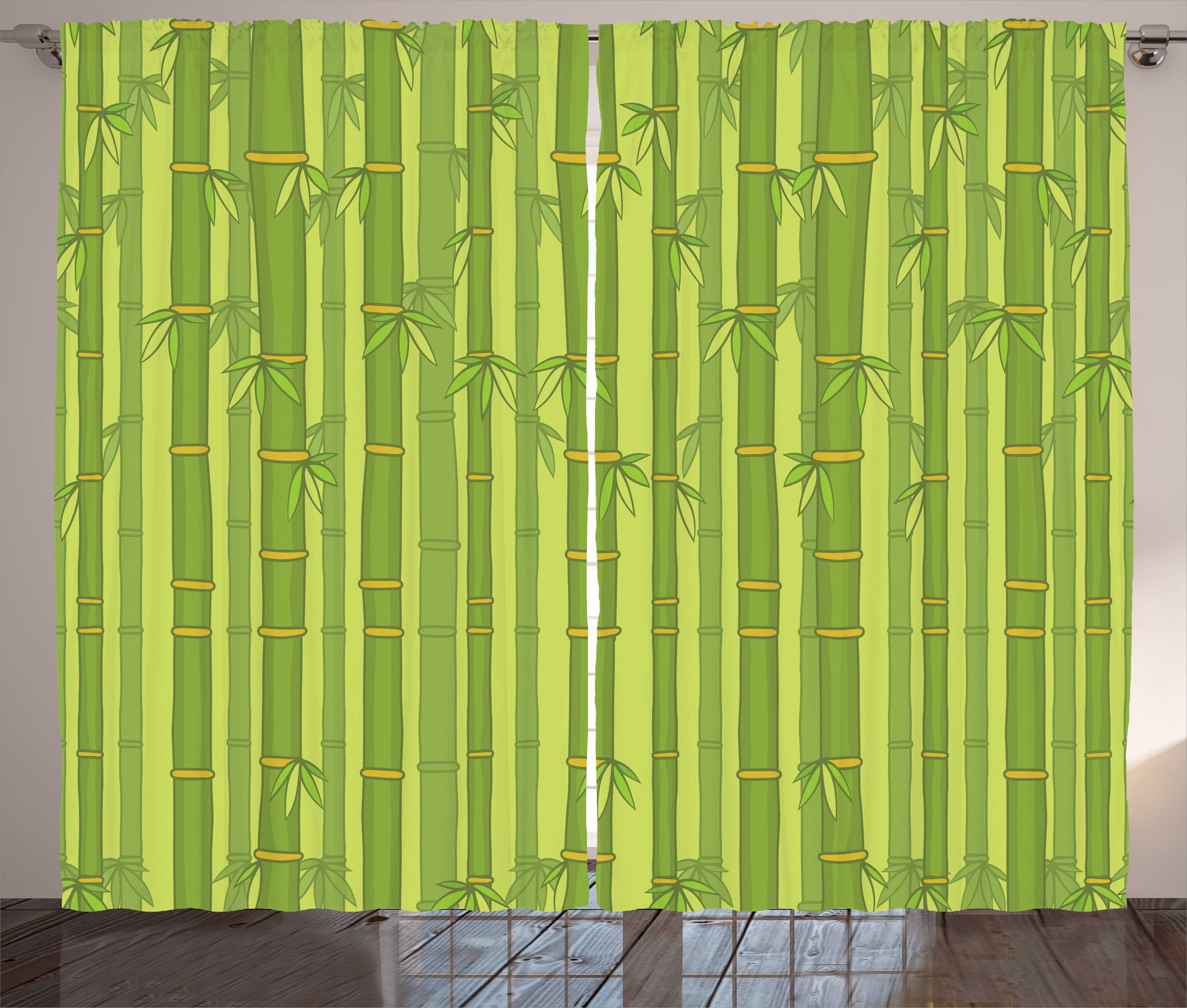 Gardine Schlafzimmer Kräuselband Vorhang mit Schlaufen und Haken, Abakuhaus, Geäst Bamboo Forest Tubes Kunst