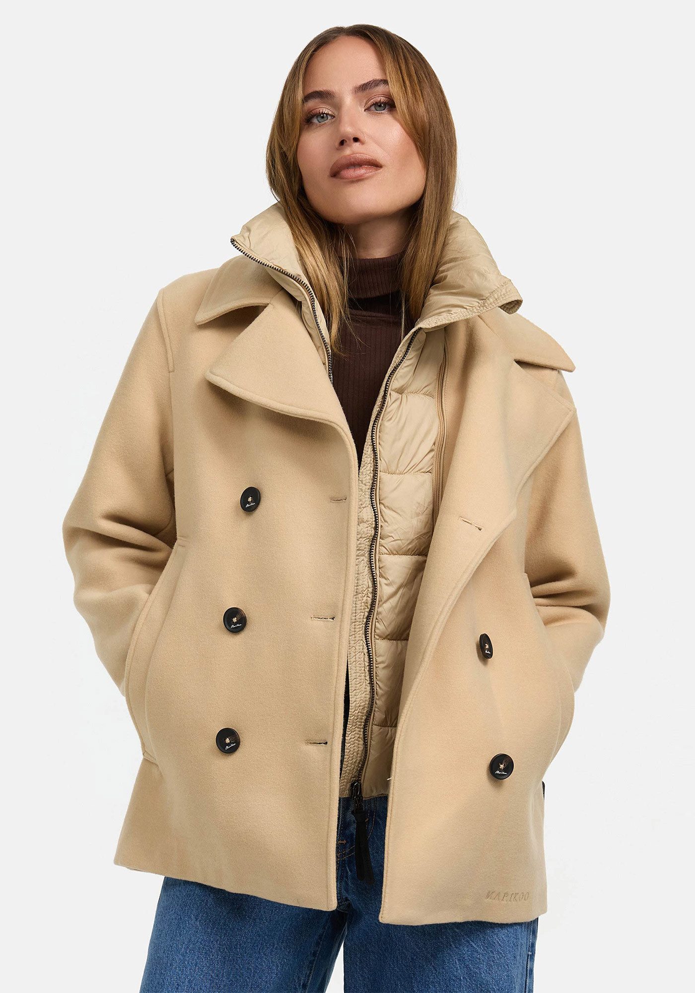 Marikoo Winterjacke Aylaraa Elegante Designer Winterjacke
