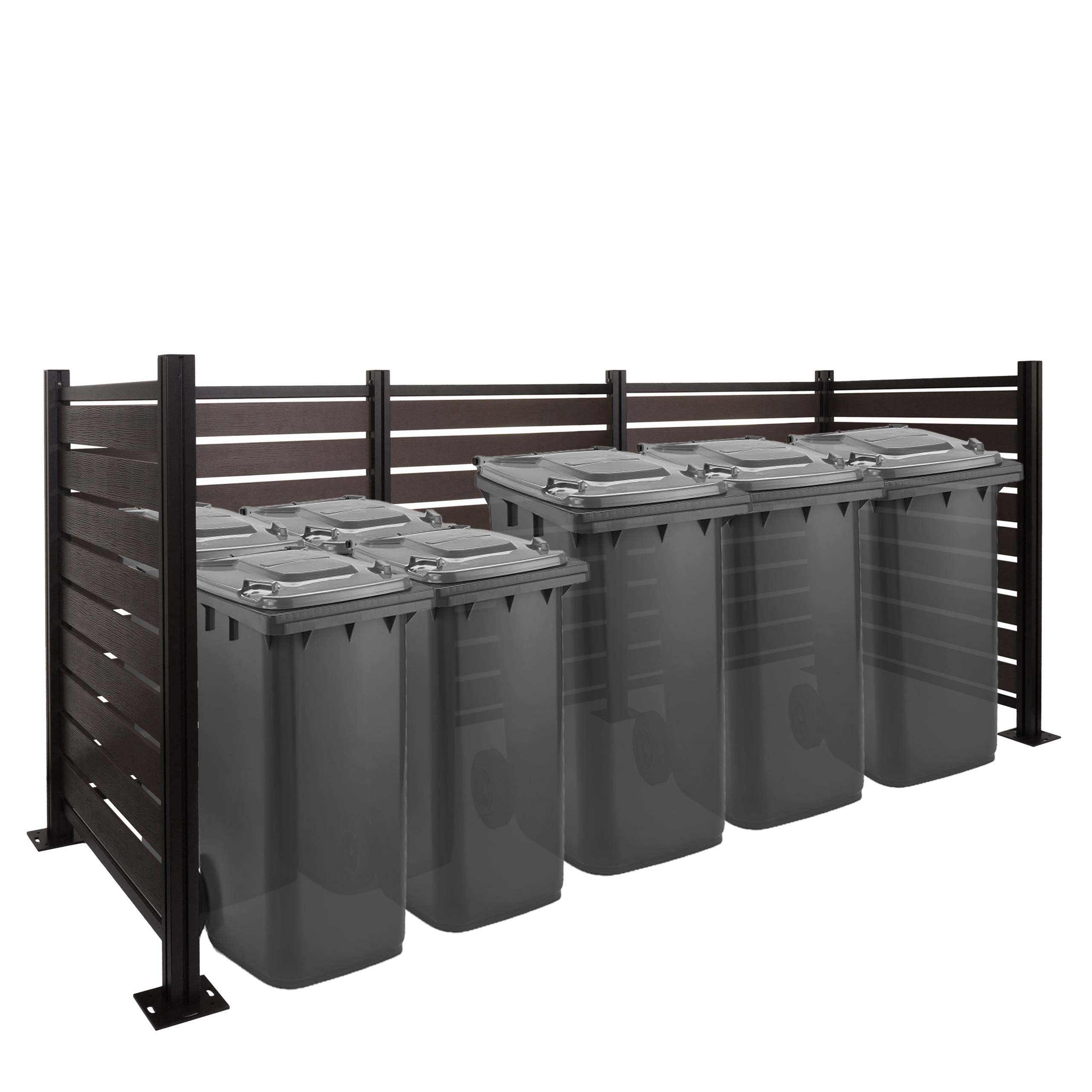 MCW Mülltonnenbox MCW-K57-4 (5 St), Beliebig erweiterbar, Einfache Montage (Stecksystem)