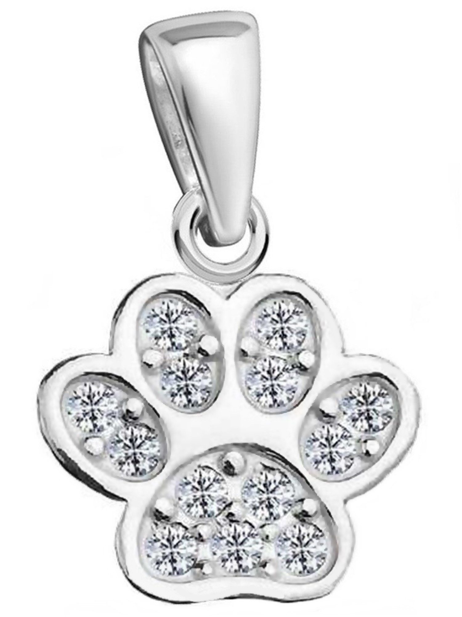 Kettenanhänger Silber Pfote Anhänger für Halskette 925 Sterling