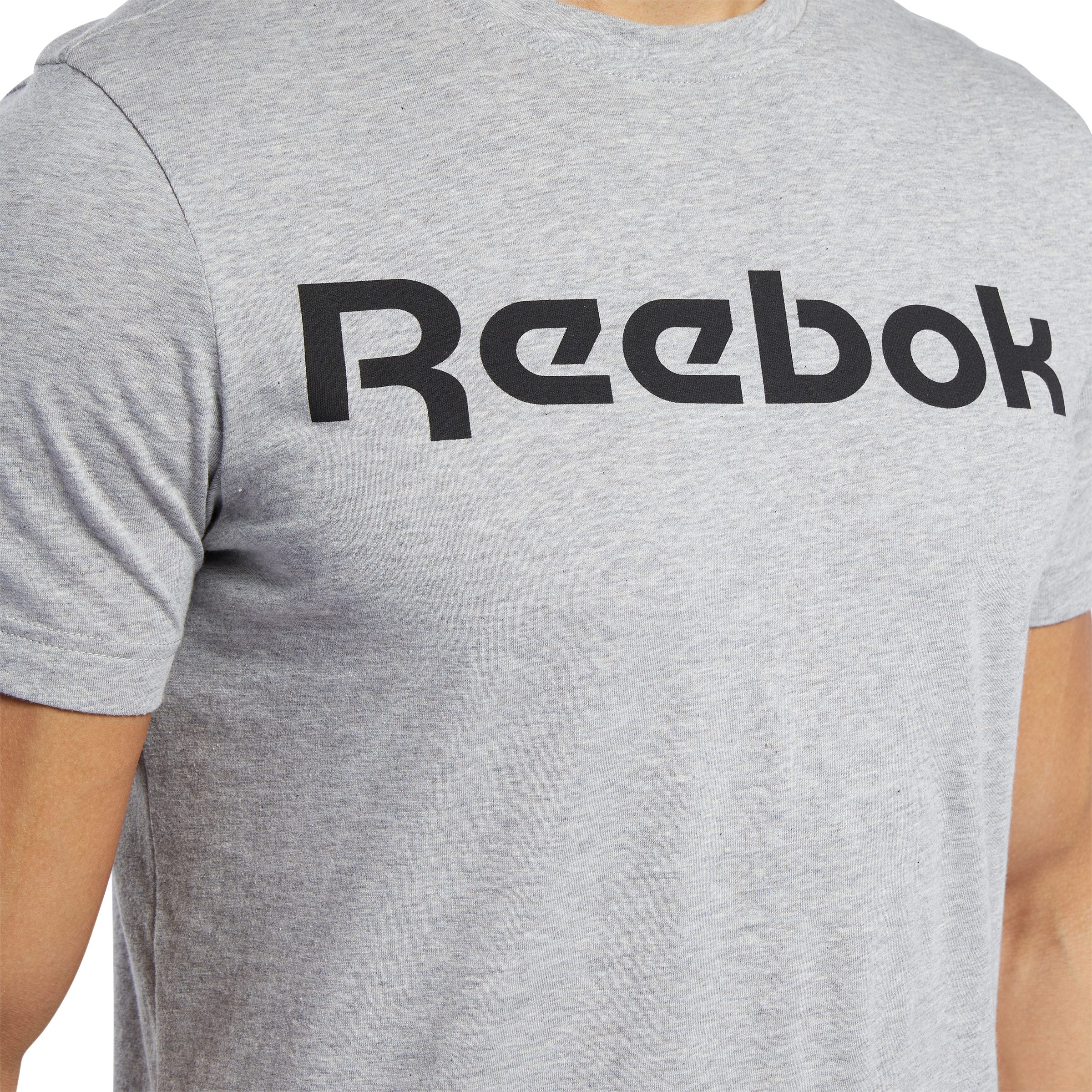 Reebok LINEAR T-Shirt LOGO GRAPHIC SERIES grau