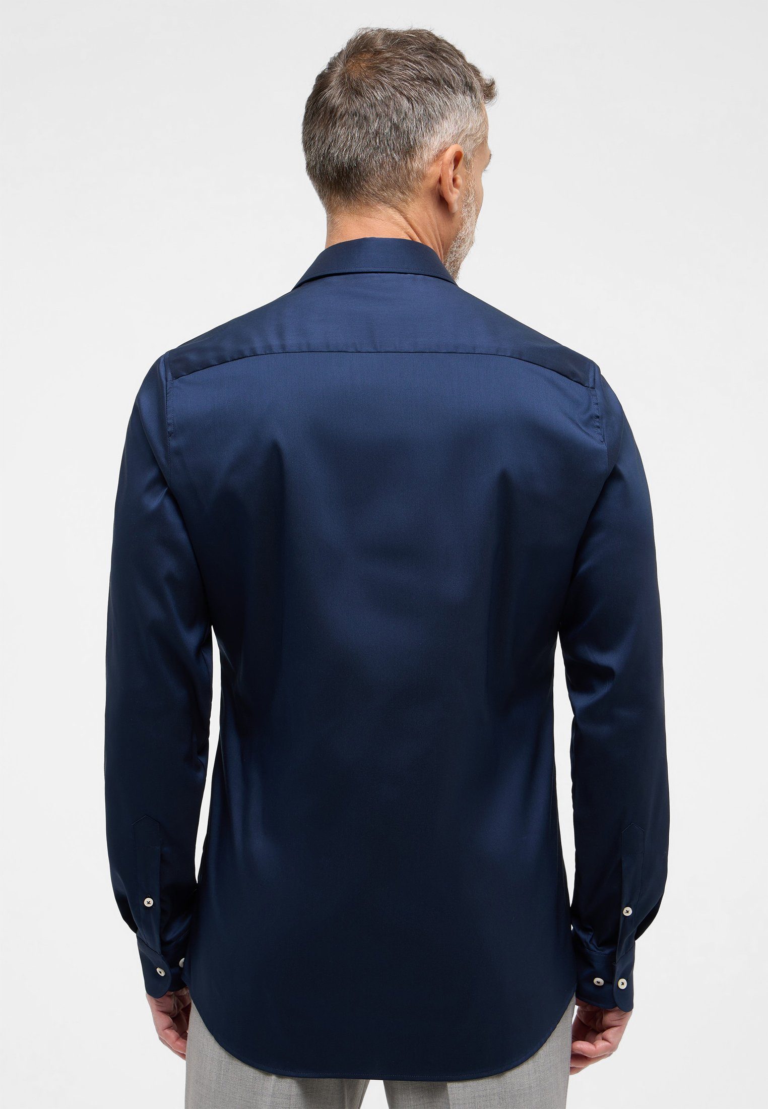 SLIM navy FIT Langarmhemd Eterna