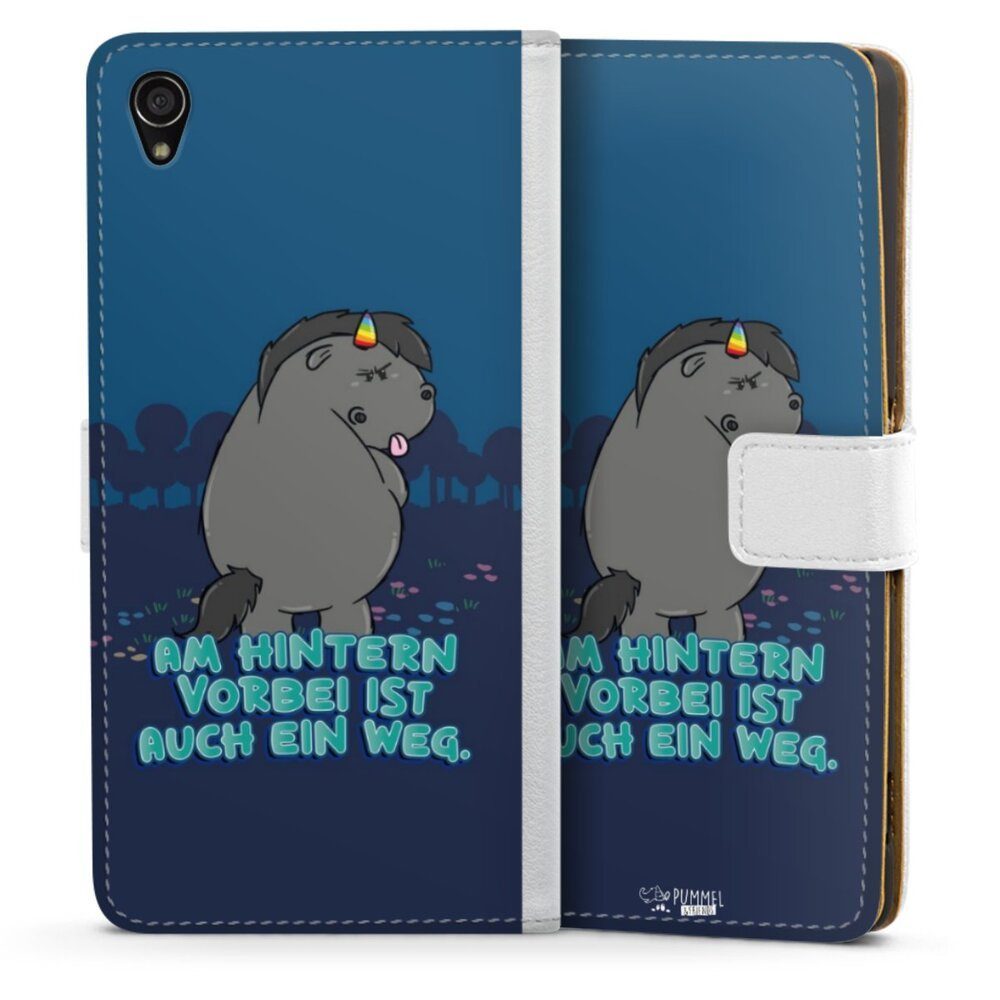 DeinDesign Handyhülle Grummeleinhorn am Hintern vorbei, Sony Xperia Z3 Hülle Handy Flip Case Wallet Cover Handytasche Leder
