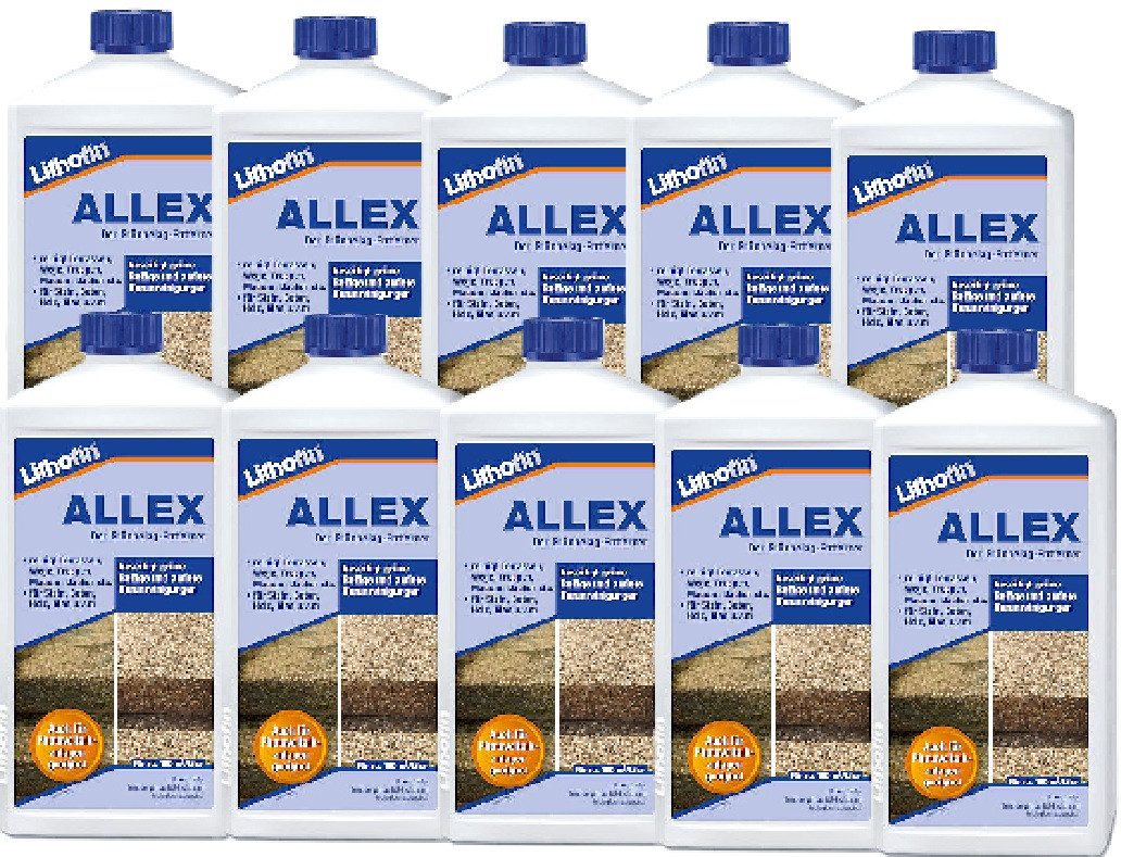 Lithofin Lithofin ALLEX Günbelagentferner - 10 x 1 Liter Grünbelagentferner