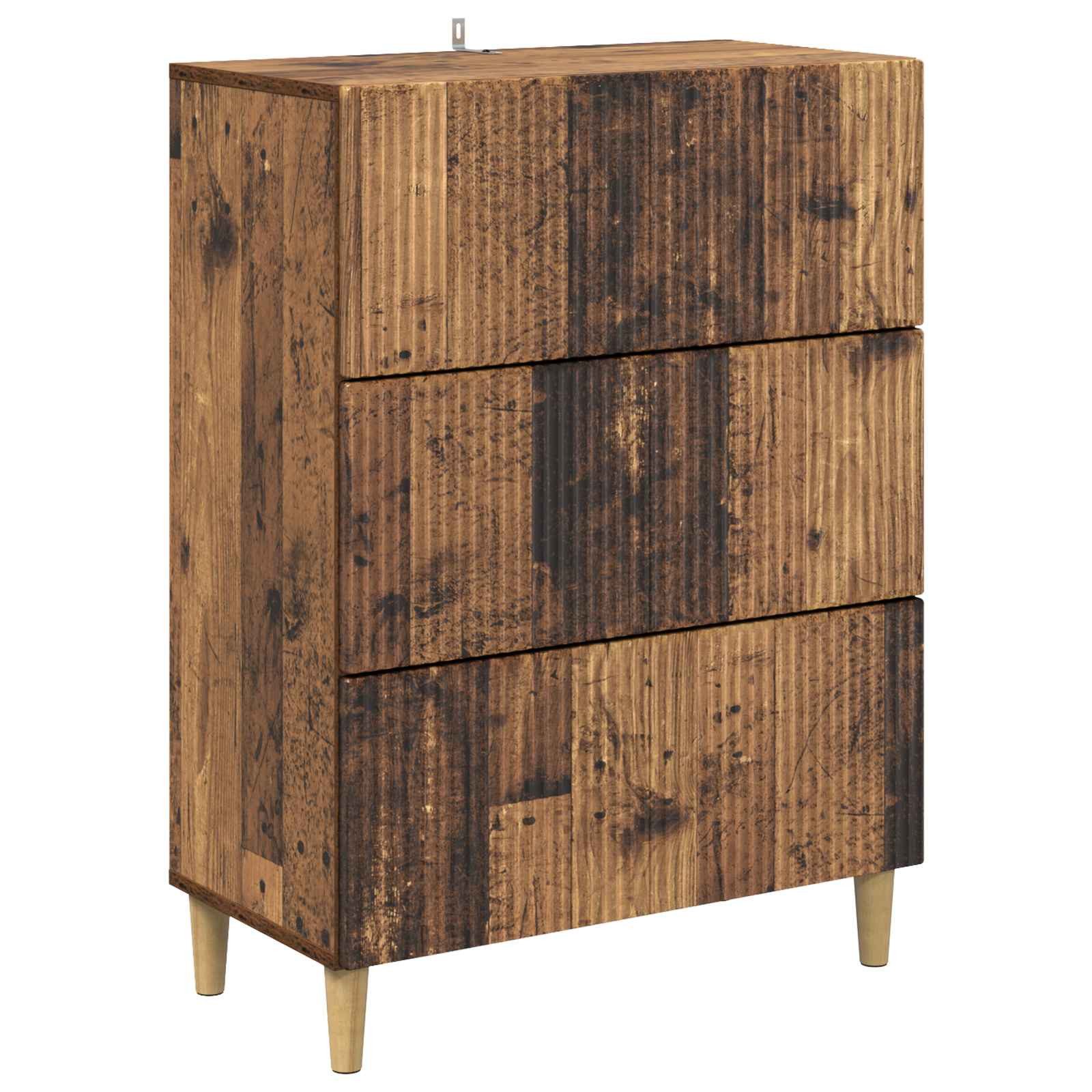 vidaXL Kommode 66 x 34,5 x 90 cm Kommode Schubladenschrank Sideboard Altholz 66x34,5x
