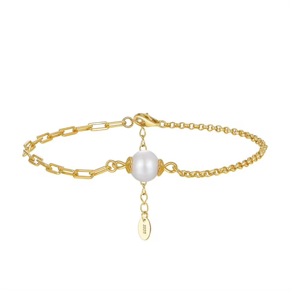 Perlenarmband zartes elegantes Armband mit 8 mm Perle