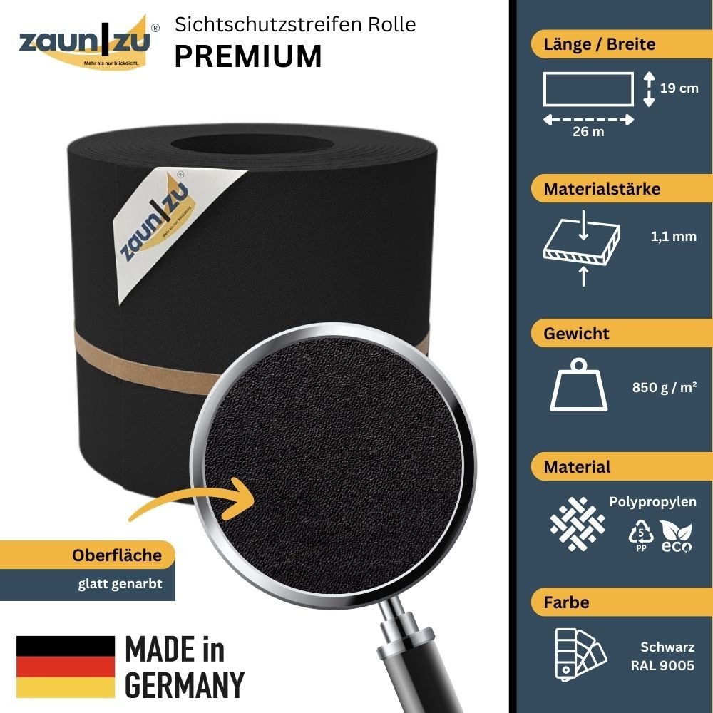 zaunzu Sichtschutzstreifen Premium für Doppelstabmatten Zaunblende günstig online kaufen