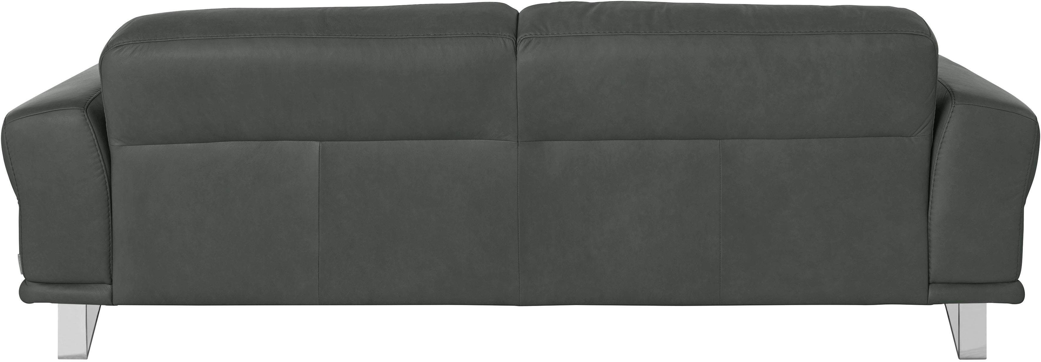 Breite Metallkufen glänzend, in 2,5-Sitzer mit montanaa, cm 232 Chrom W.SCHILLIG