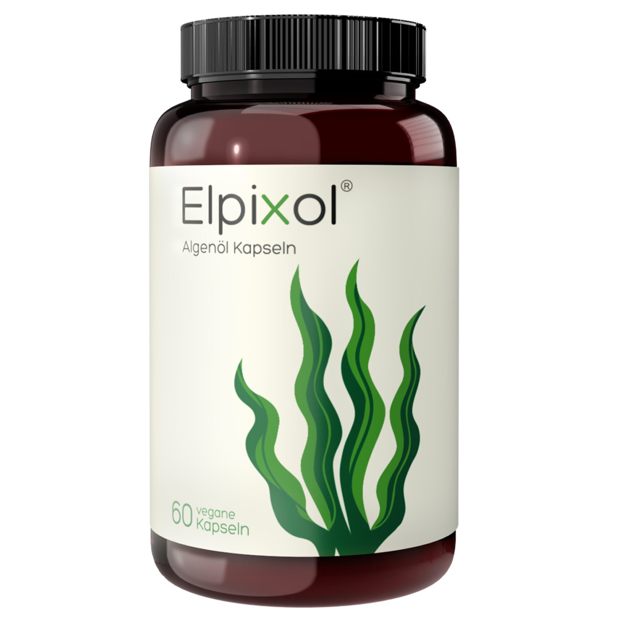 Elpixol® Algenöl Kapseln reich an essentiellen Omega-3-, -6- und -9-Fettsäuren Weichkapseln, mit 500 mg EPA + DHA – für Sehkraft, Gehirn- und Herzfunktion à 60 St., 63 g