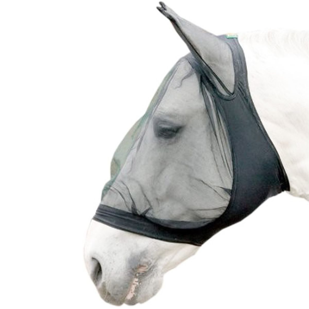 USG Fliegenmasken schwarze Fliegenmaske für Pferde aus Lycra Netzgewebe Fliegenschutz (1 St), leicht & angenehme Passform