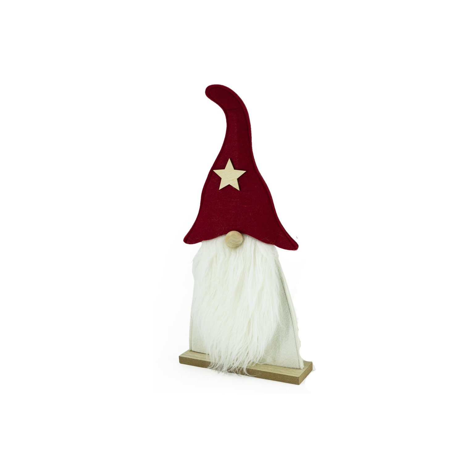 MARELIDA und Dekofigur Bart stehend mit Wichtel Weihnachtswichtel Weihnachtsfigur Mütze (1 St)
