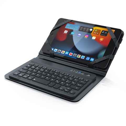 Aplic Tablet-Tastatur (Bluetooth, Kunstledercase für 7-8" Tablets, flaches & kompaktes Format)