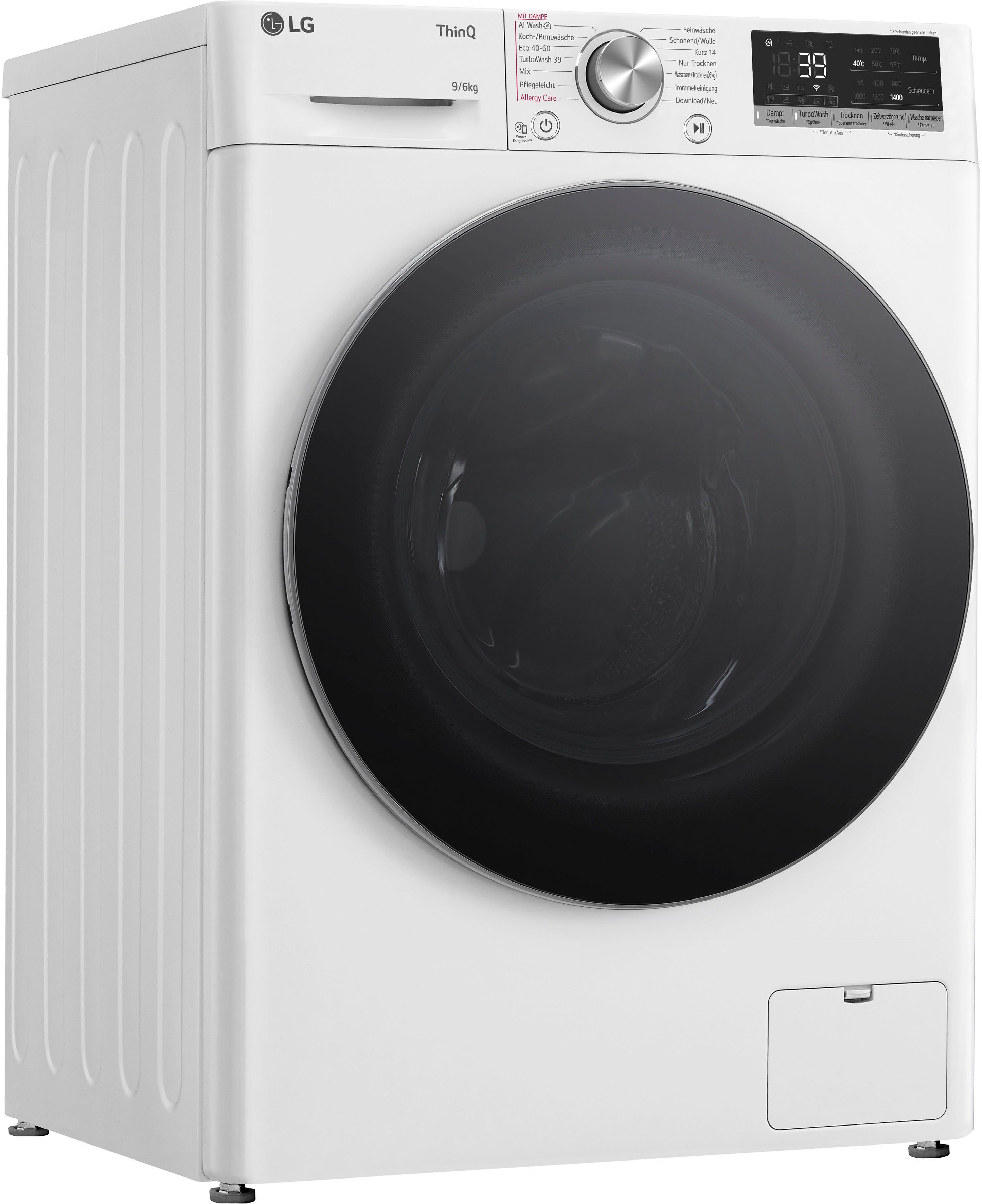 Valentinstagsgeschenk LG Waschtrockner Serie 7 W4WR70961, 9 kg, 6 kg, 1400 U/min, weiß