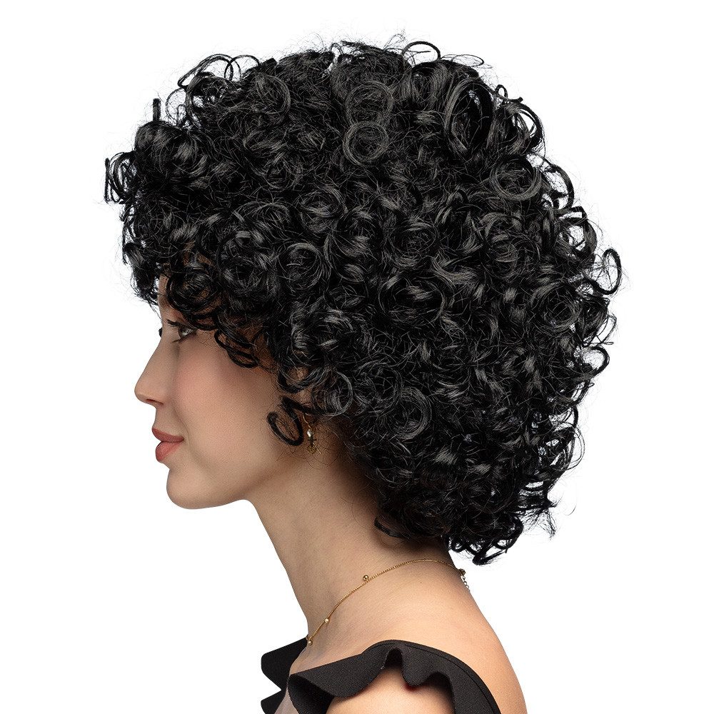 Boland Kostüm-Perücke Candice schwarz Afro-Lockenperücke für Damen und Herren, voluminöse dichte Lockenstruktur