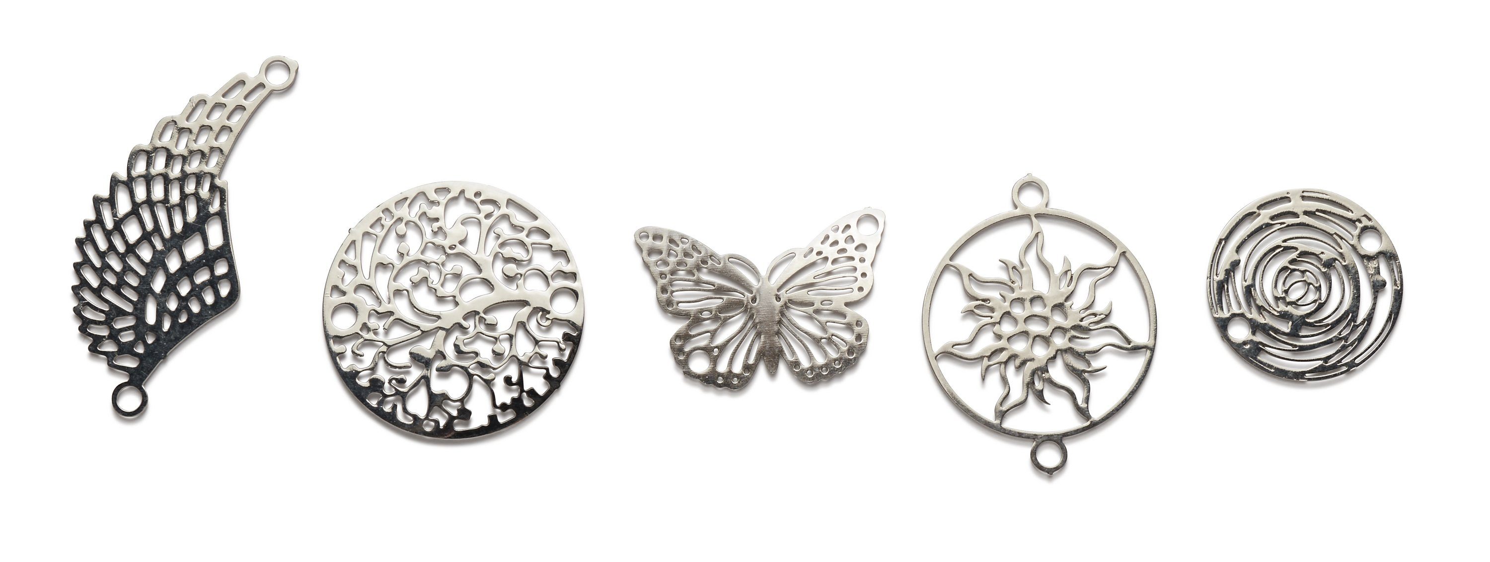 VBS Charm-Einhänger, flach, 5er Set