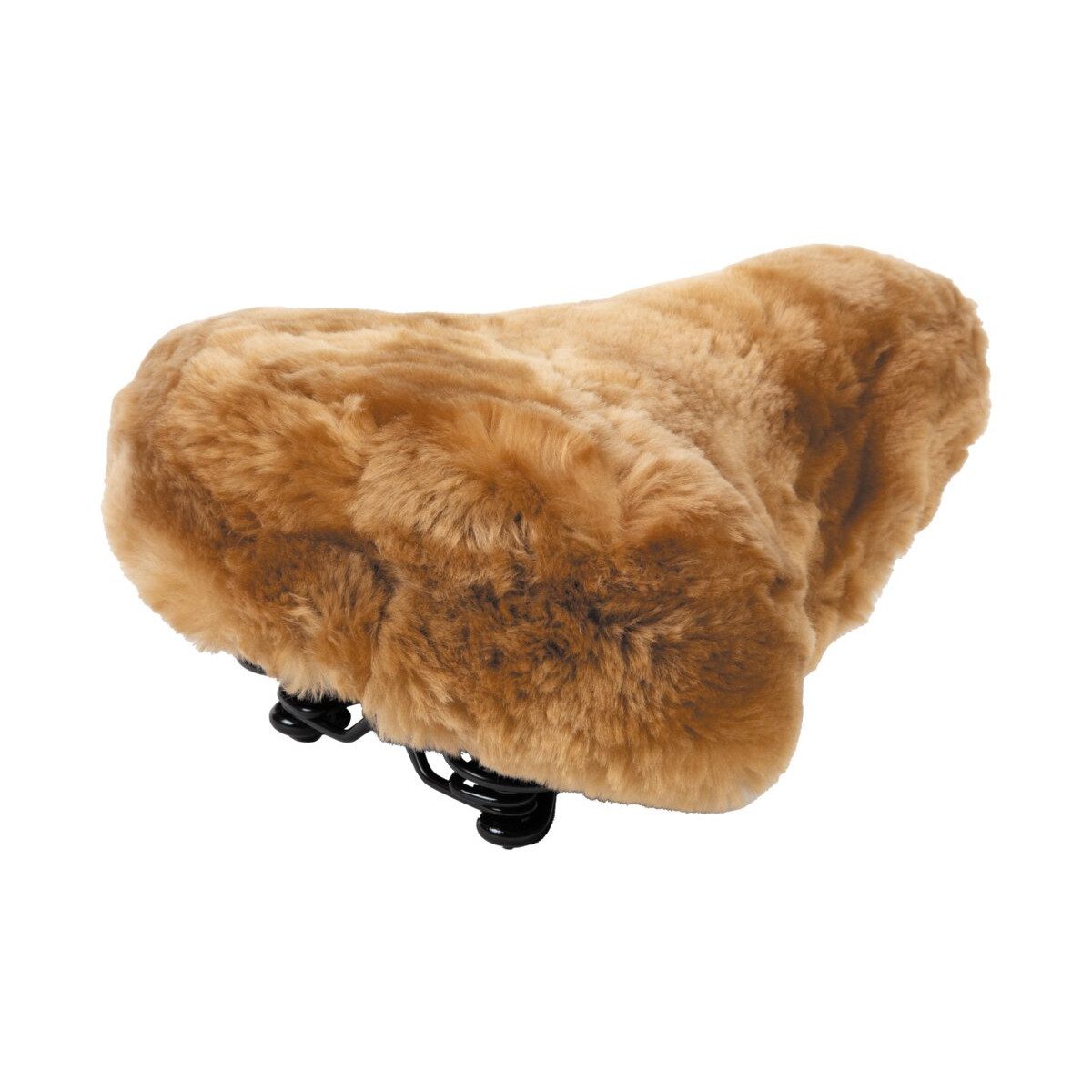 Velo Sattelbezug LAMMFELLSATTELBEZUG UNIVERSALGRÖßE CAMEL