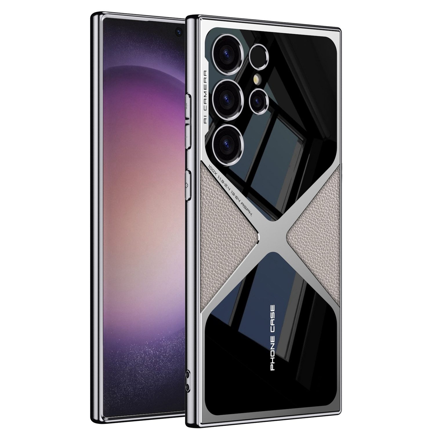 Handyhülle Für Samsung Galaxy S24 Ultra Kunstleder Electroplating Handy Hülle Neu