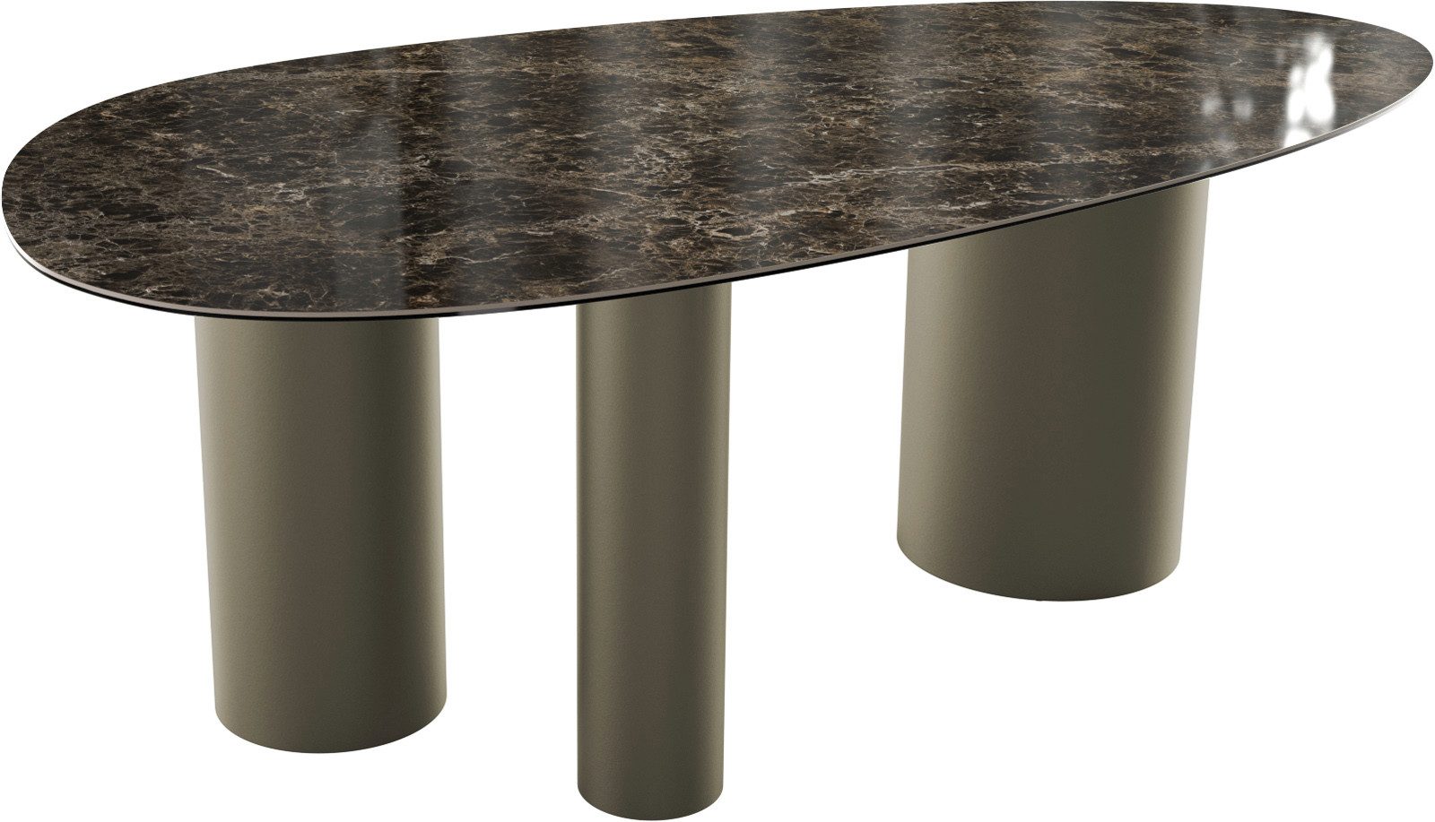 DELIFE Esstisch Edge, Oval Keramik Laminam®Emperador günstig online kaufen