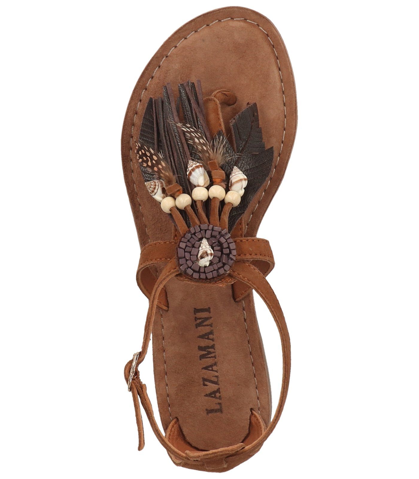 Sandalen Lazamani Zehentrenner Leder