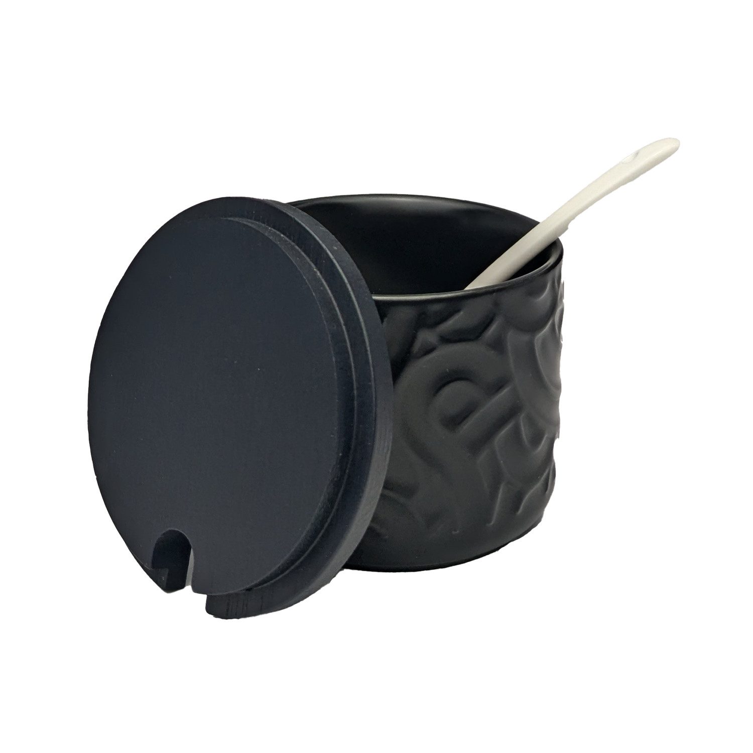 Morleos Zuckerdose Keramikdose Ø8,5x7 cm schwarz, Keramik, (Set, 2-tlg., Keramikdose), Keramikdose