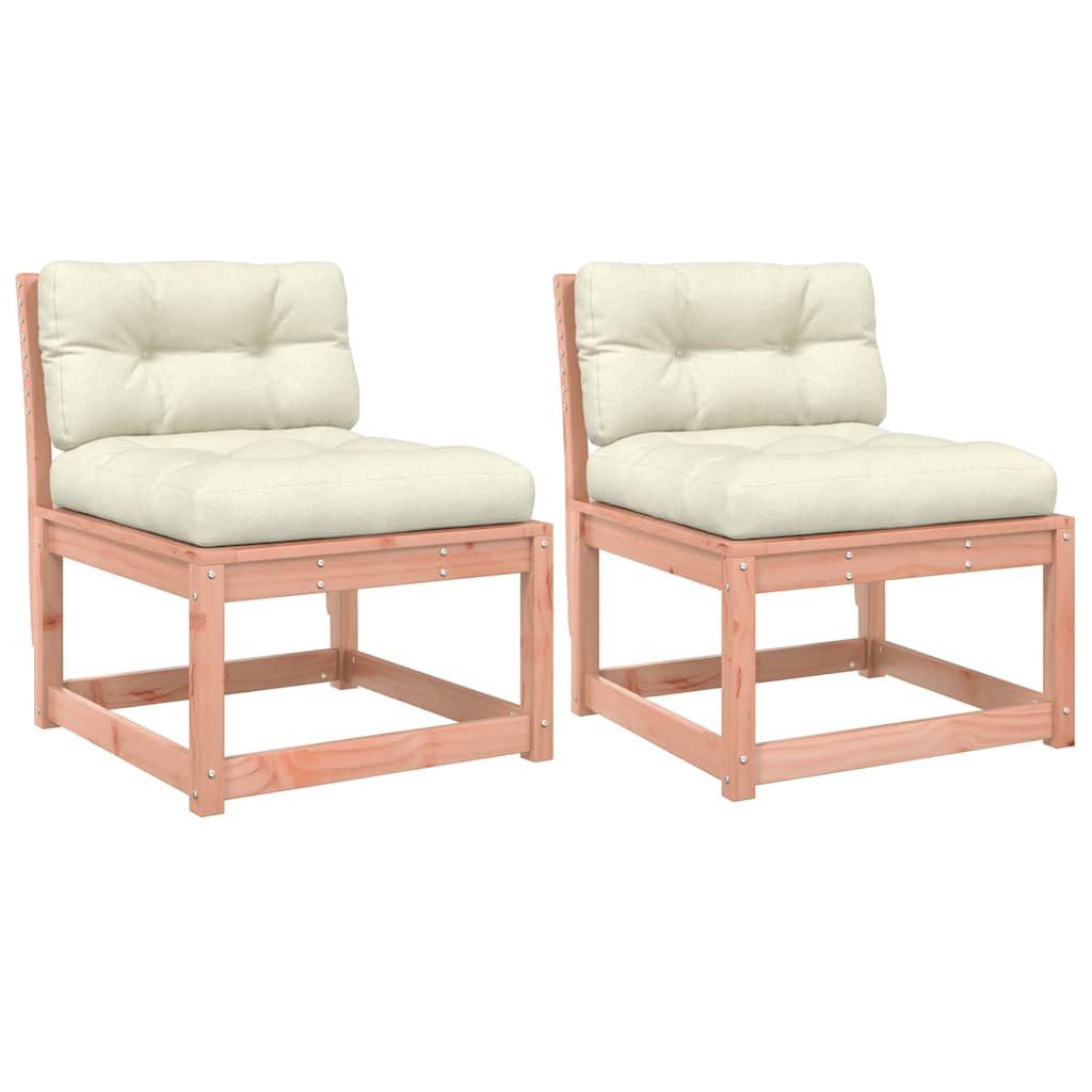 vidaXL Loungesofa Gartensofas mit Kissen 2 Stk. Massivholz Douglasie