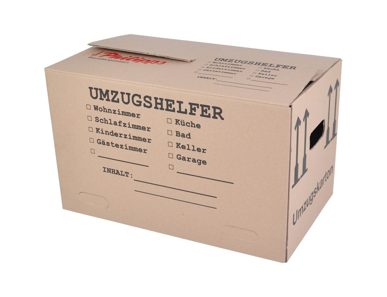 BURI Karton Umzugskarton bedruckt 59x34x35cm Traglast bis 30kg Aufbewahrung Kiste