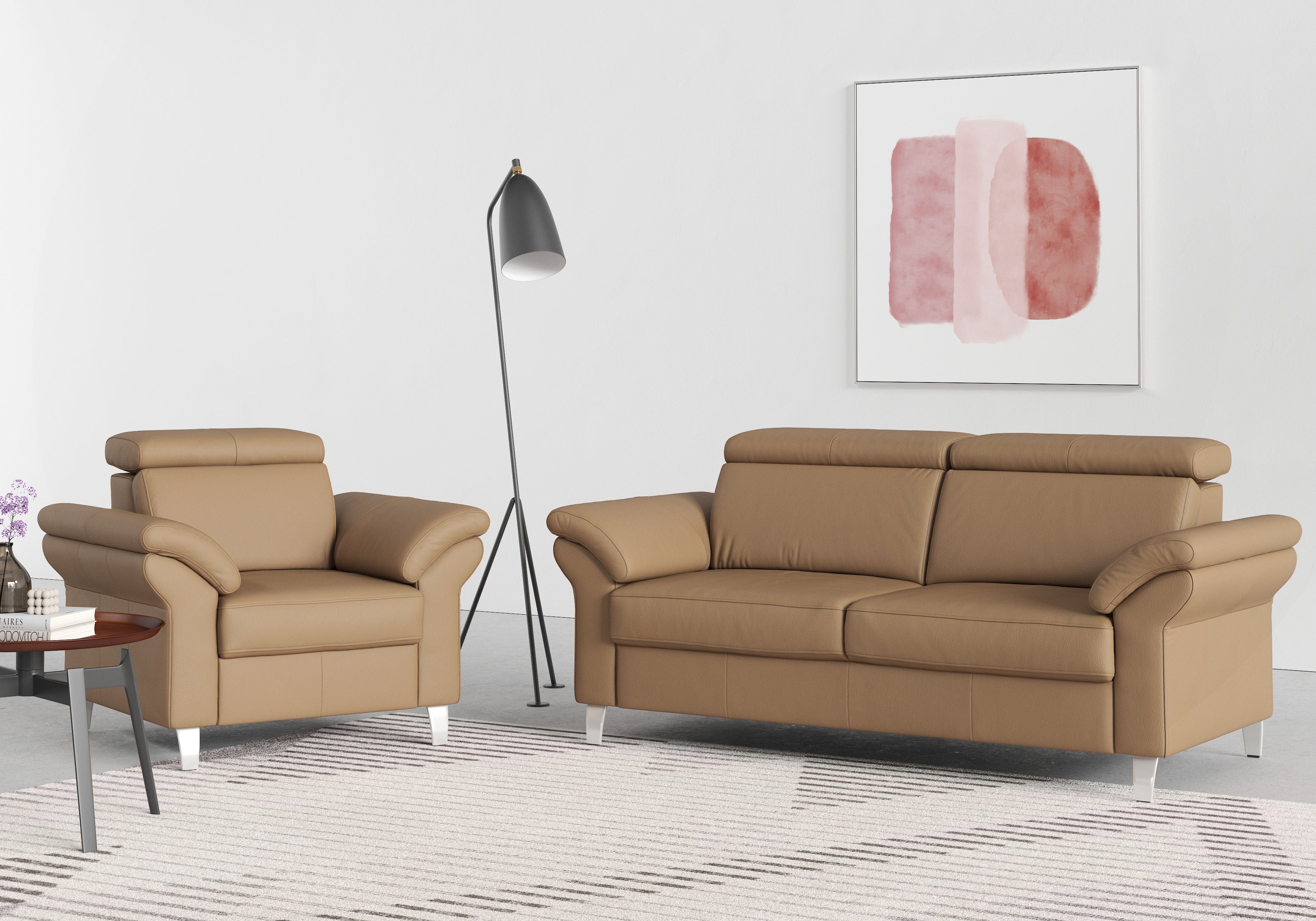 sit&more 2,5-Sitzer Arngast, inklusive Federkern und Kopfteilverstellung