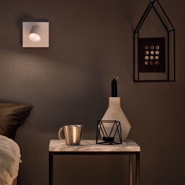 Philips LED Wandleuchte Hochwertiger Spot Star in weiß, warmglow, 1-flammig, schwenkbarer, keine Angabe, Leuchtmittel enthalten: Ja, fest verbaut, LED, warmweiss, Wandleuchte, Wandlampe, Wandlicht