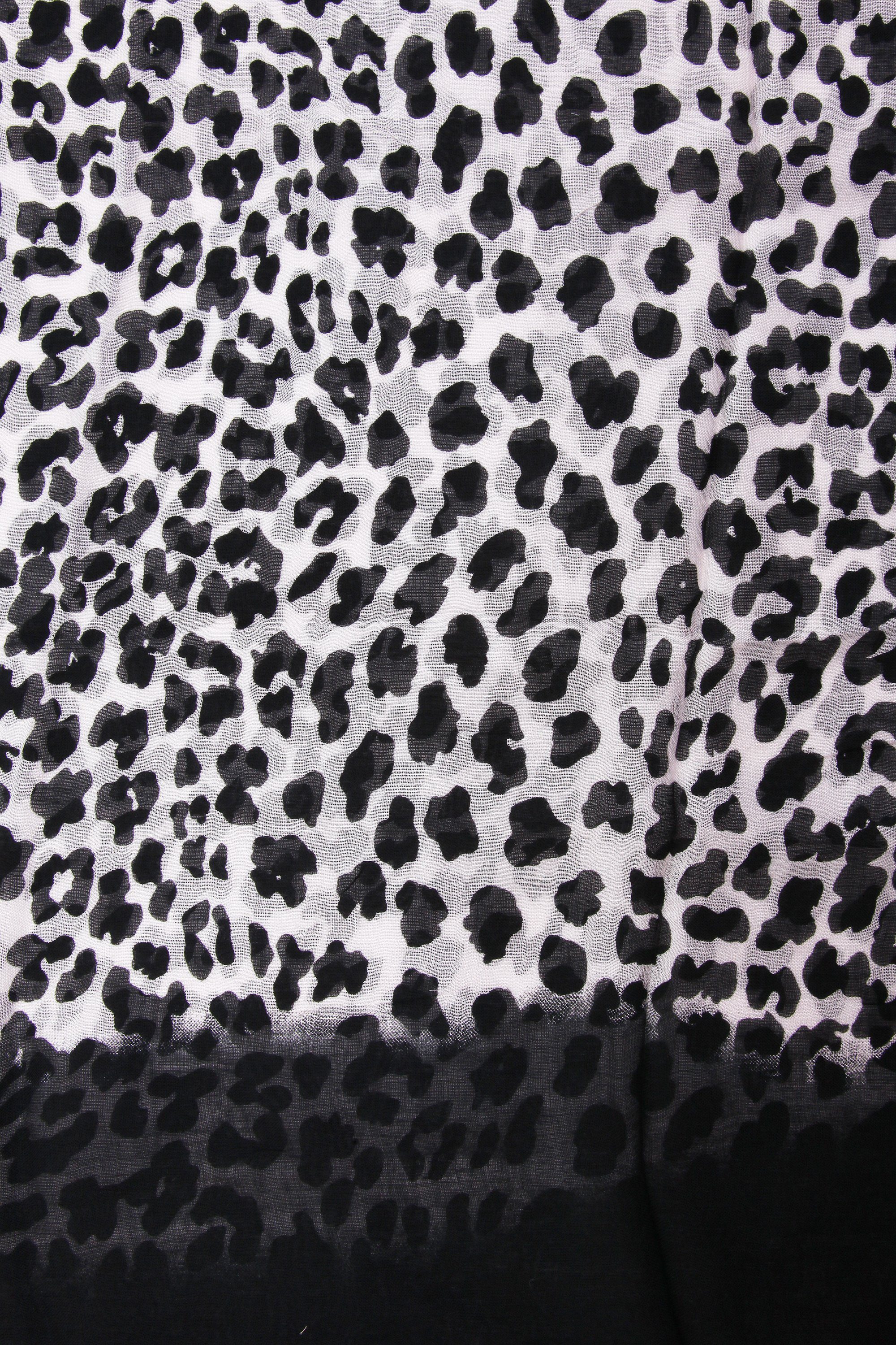 COLLEZIONE ALESSANDRO Modeschal Lina, (1-St), mit Leopardenmuster und schwarzer Umrandung