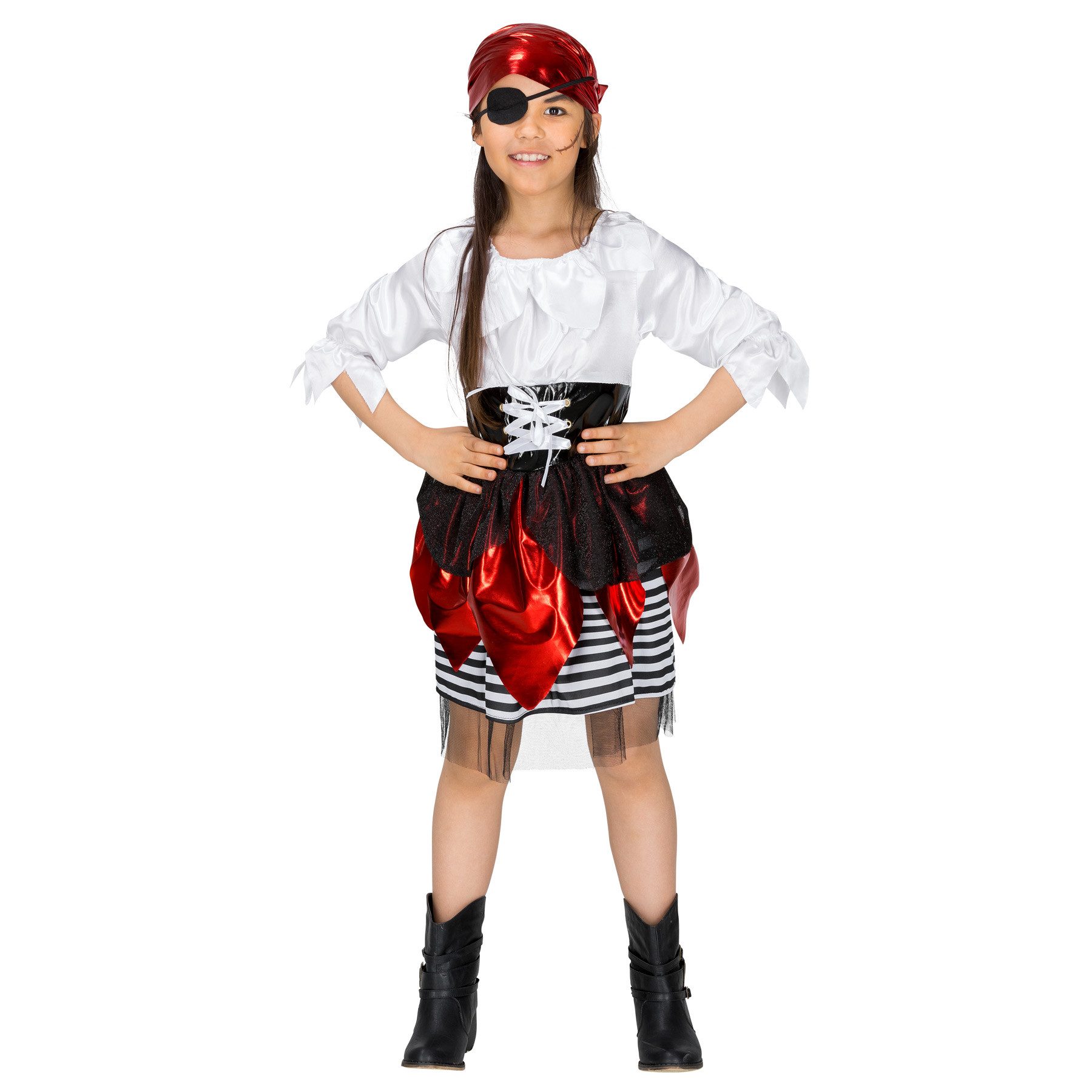 dressforfun Piraten-Kostüm Mädchenkostüm Piratin Lilly Blaumarie, Wunderschönes Kleid