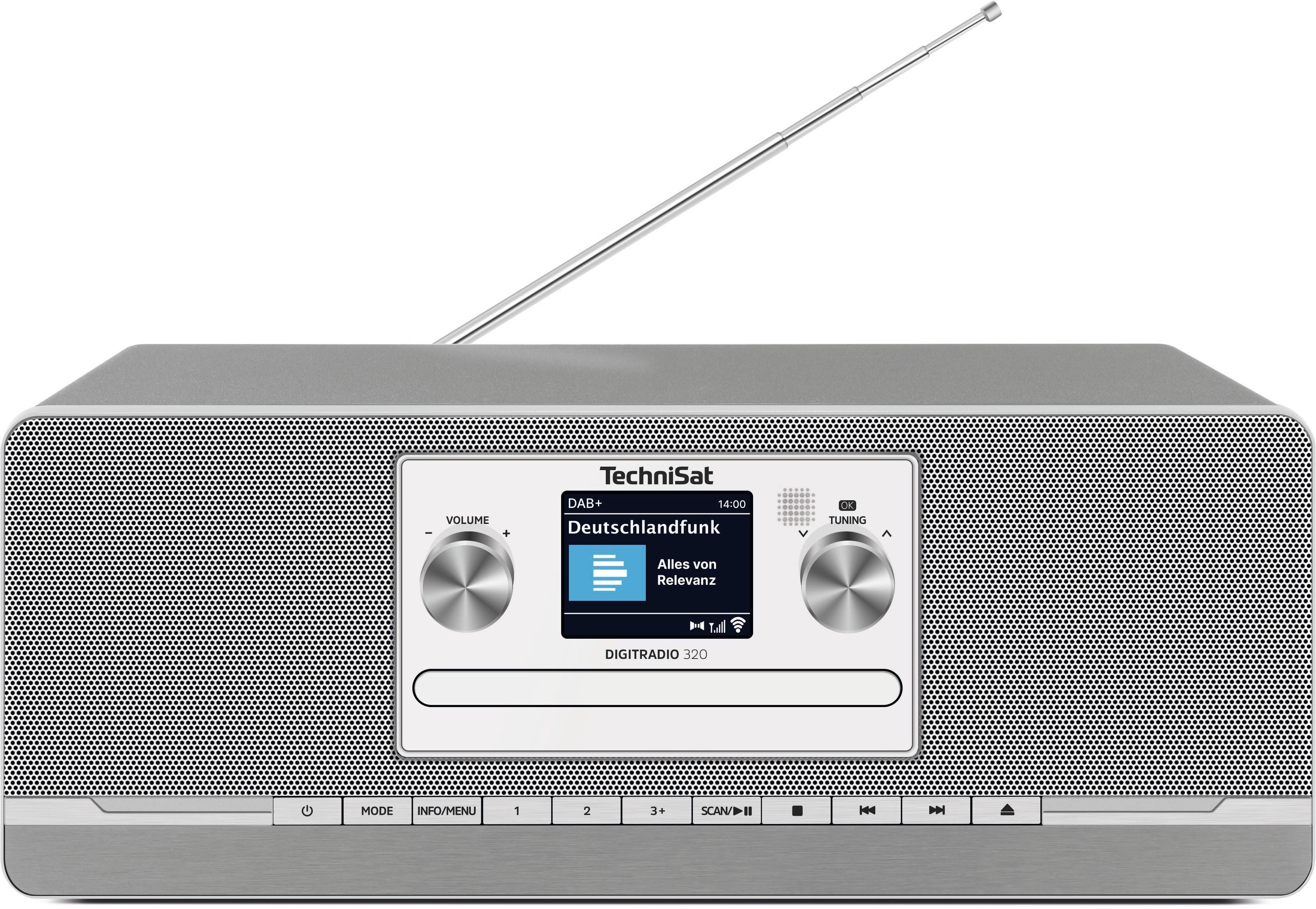 TechniSat DIGITRADIO 320 Digitalradio (DAB) (Digitalradio (DAB), FM-Tuner mit RDS, 10 W, CD-Player, Bluetooth 5, USB-Laden, Fernbedienung)