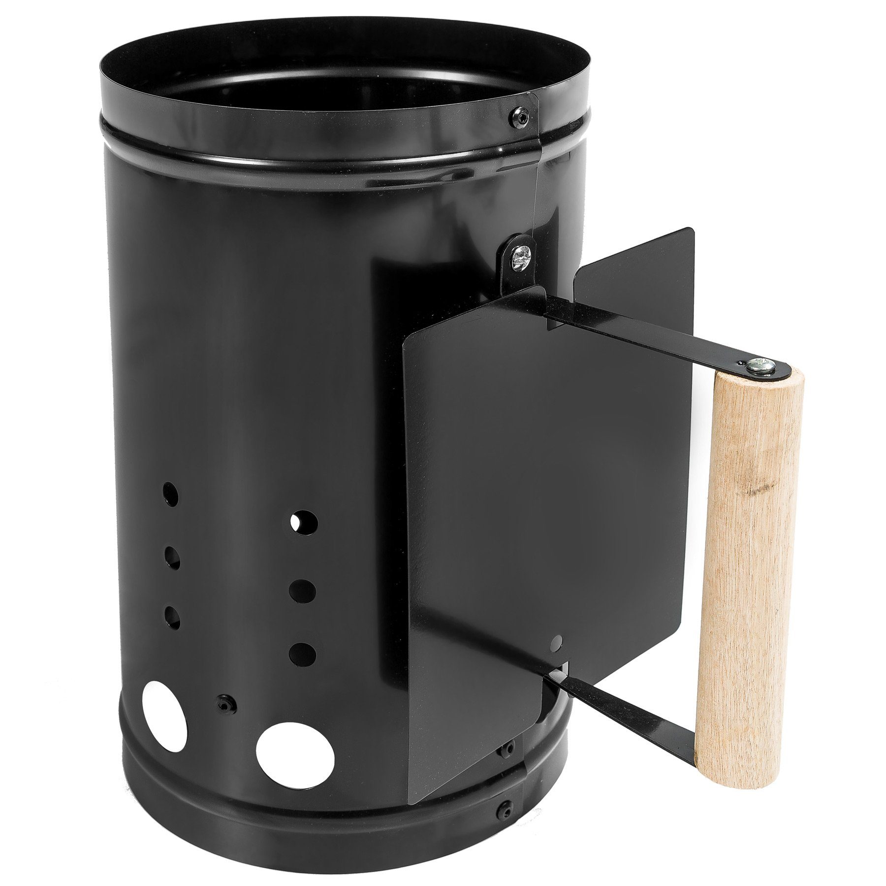 tectake Anzündkamin (1-tlg), aus Stahlblech mit Hitzschild